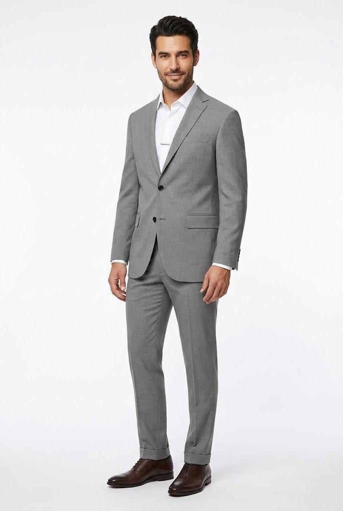 AÇIK GRİ Comfort Fit 6 Drop Takım Elbise
