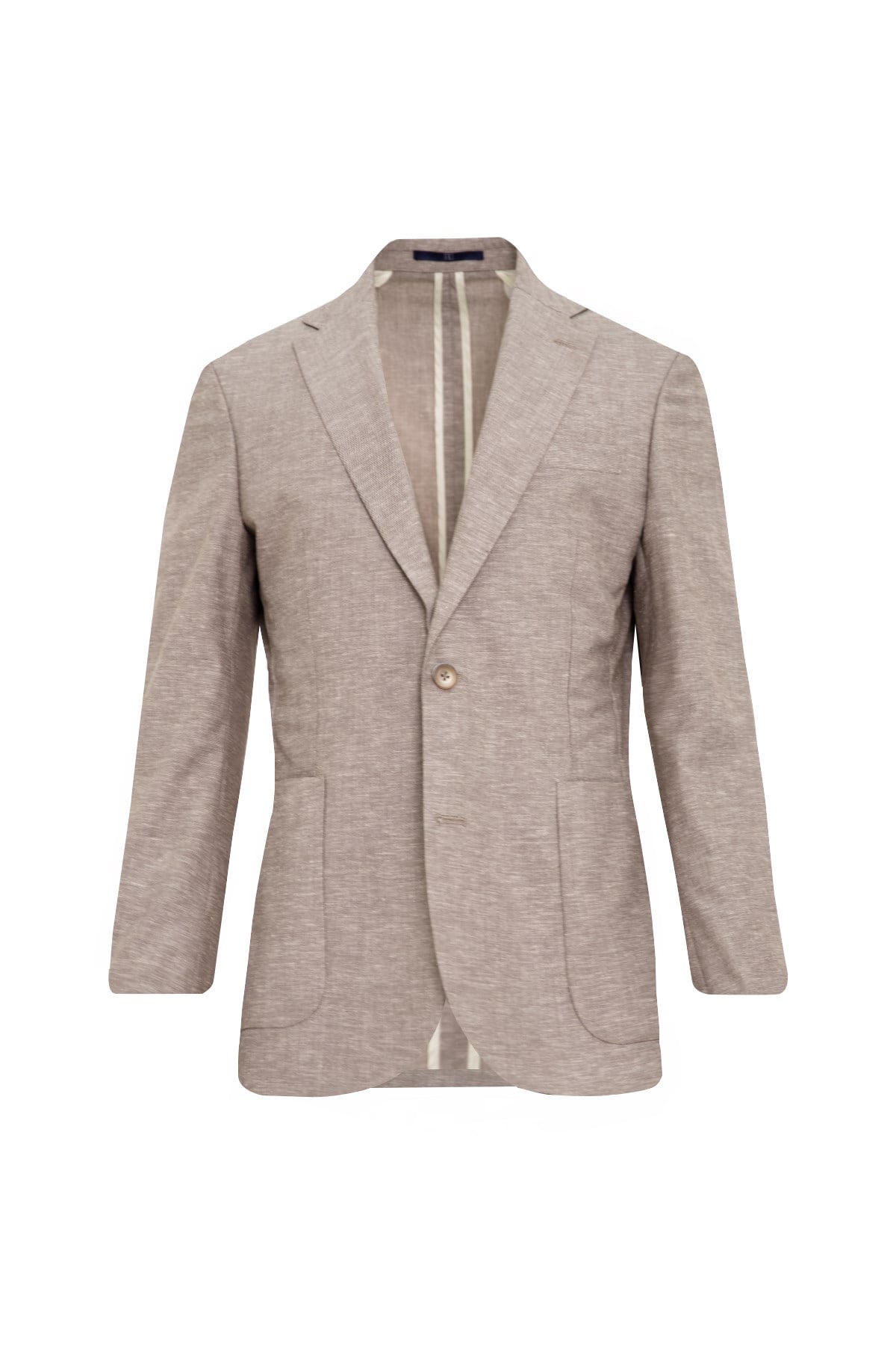 AÇIK KAHVERENGİ Comfort Fit Casual Keten Ceket