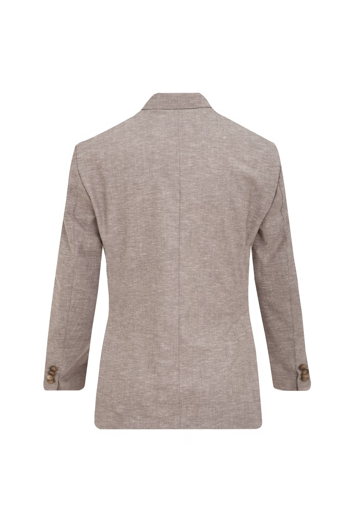 AÇIK KAHVERENGİ Comfort Fit Casual Keten Ceket