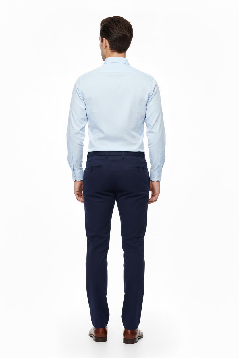 Açık Lacivert Comfort Fit Chino Pantolon