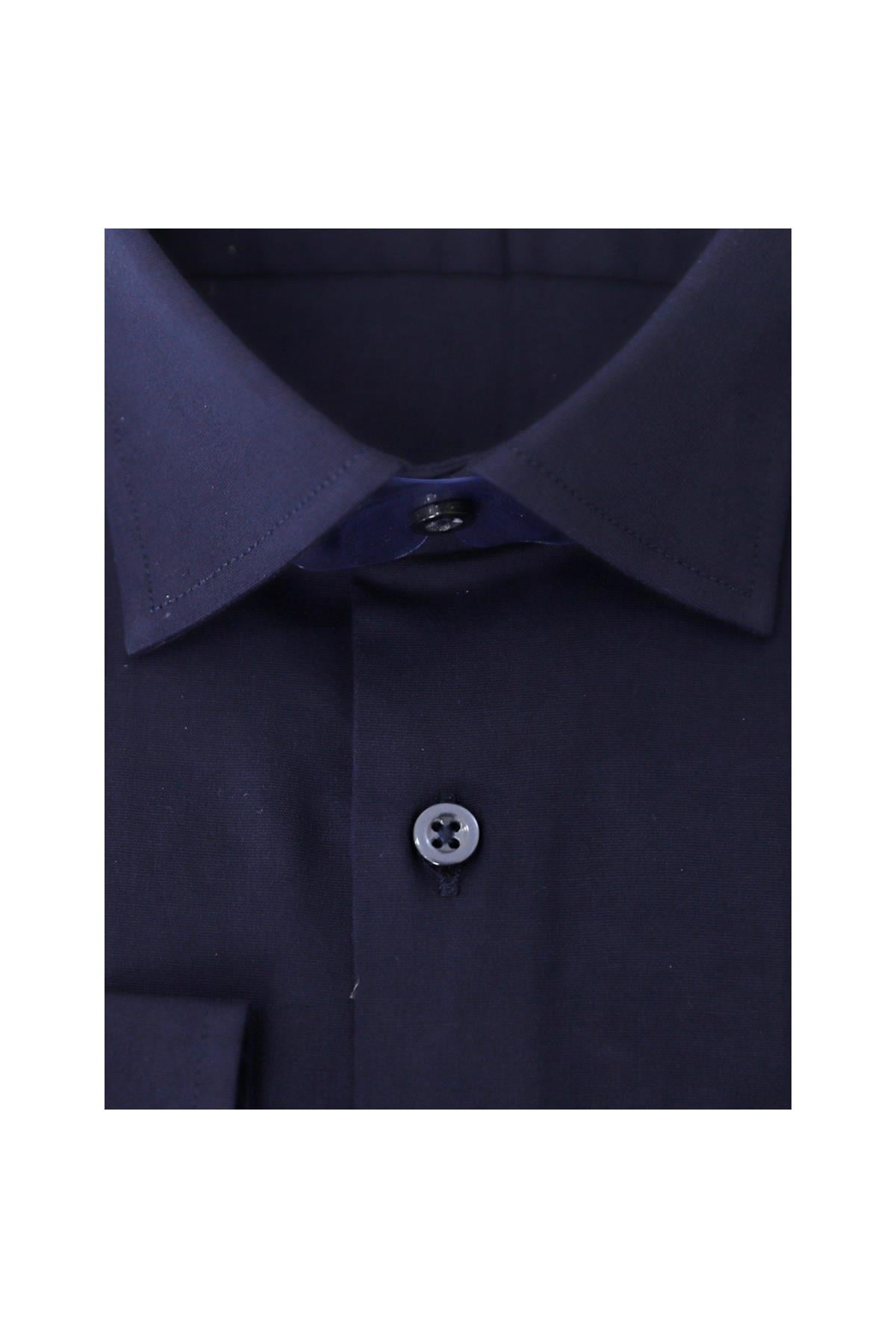 Açık Lacivert Slim Fit Uzun Kol Gömlek