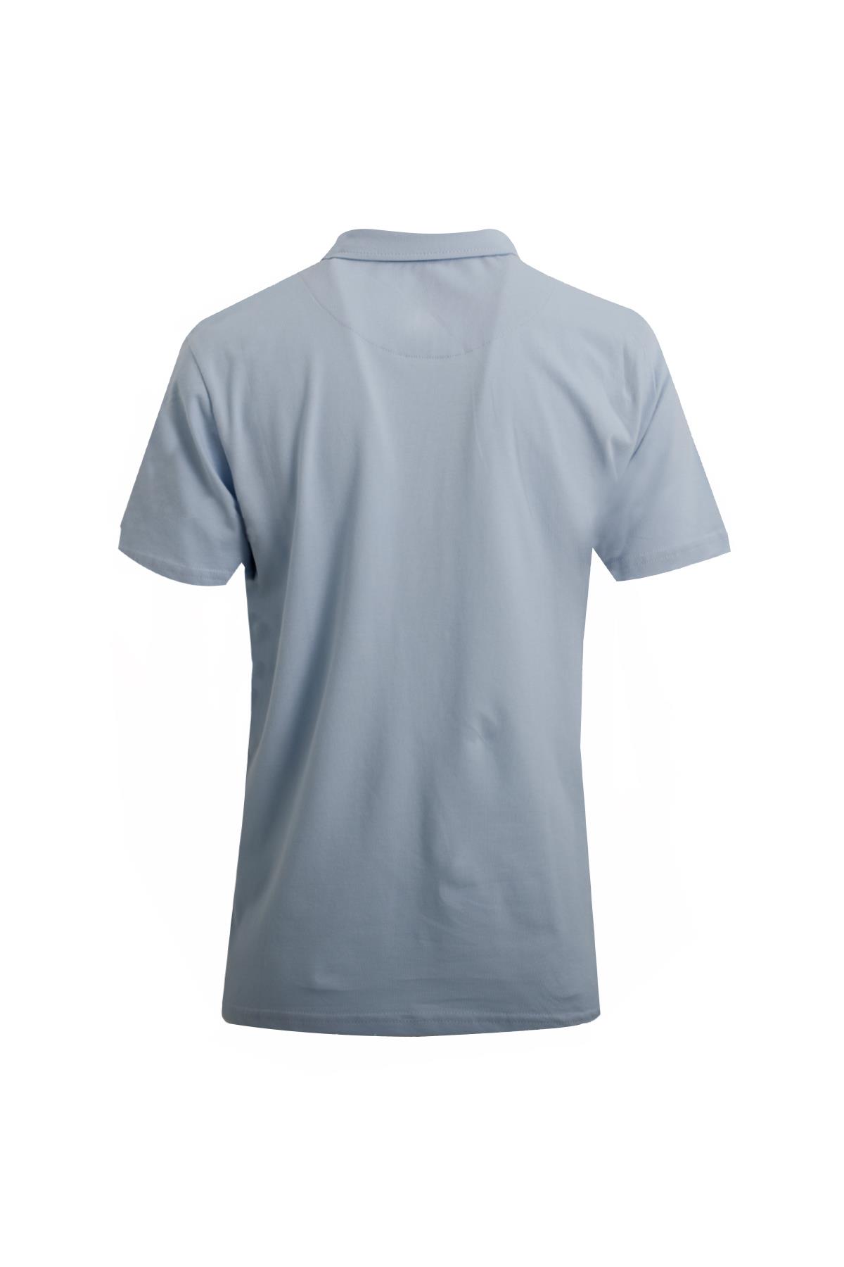 AÇIK MAVİ Comfort Fit Polo Yaka Pike T-Shirt