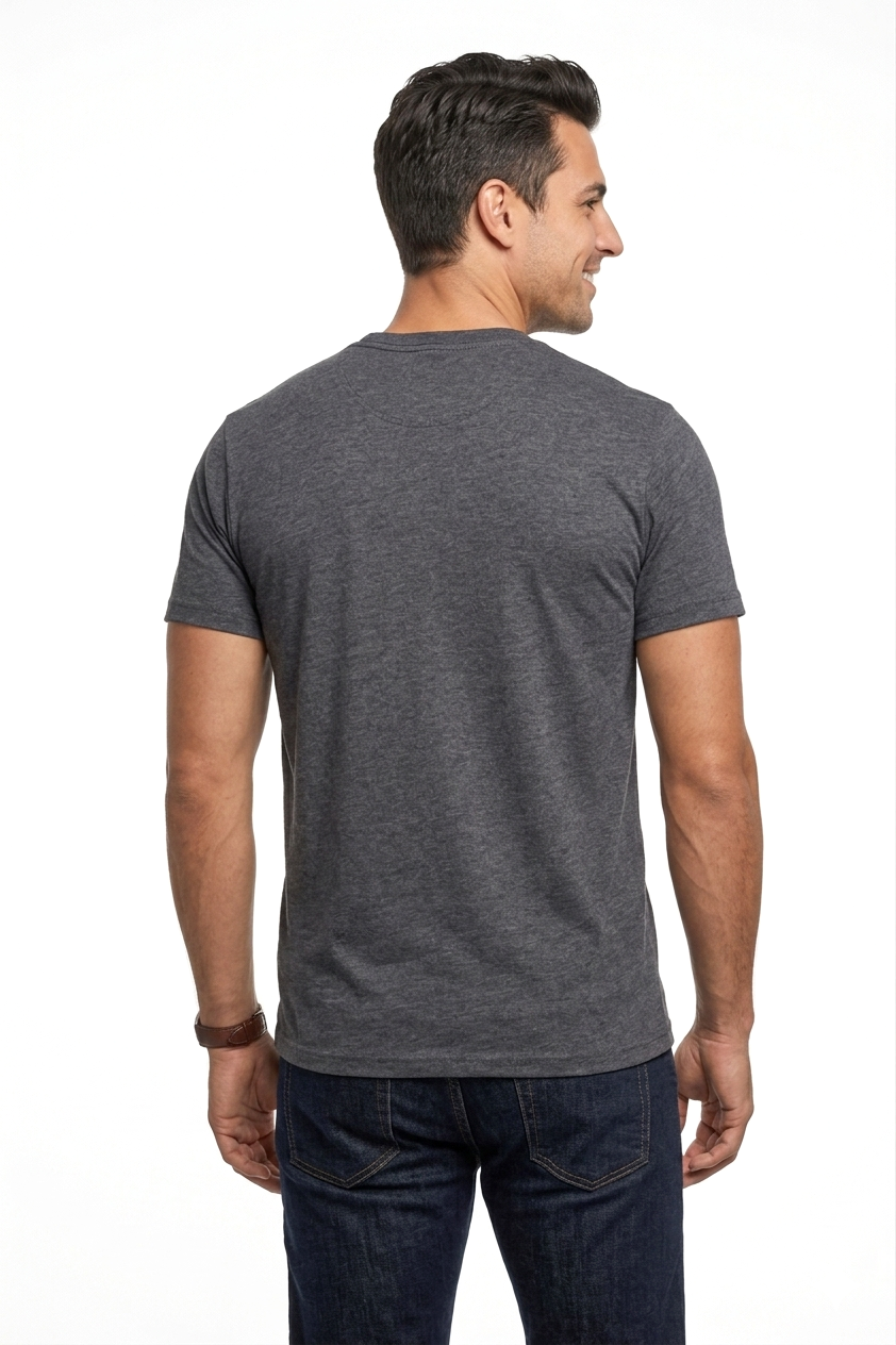 ANTRASİT Bisiklet Yaka Basic T-Shirt
