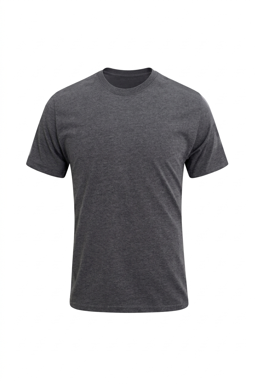 ANTRASİT Bisiklet Yaka Basic T-Shirt