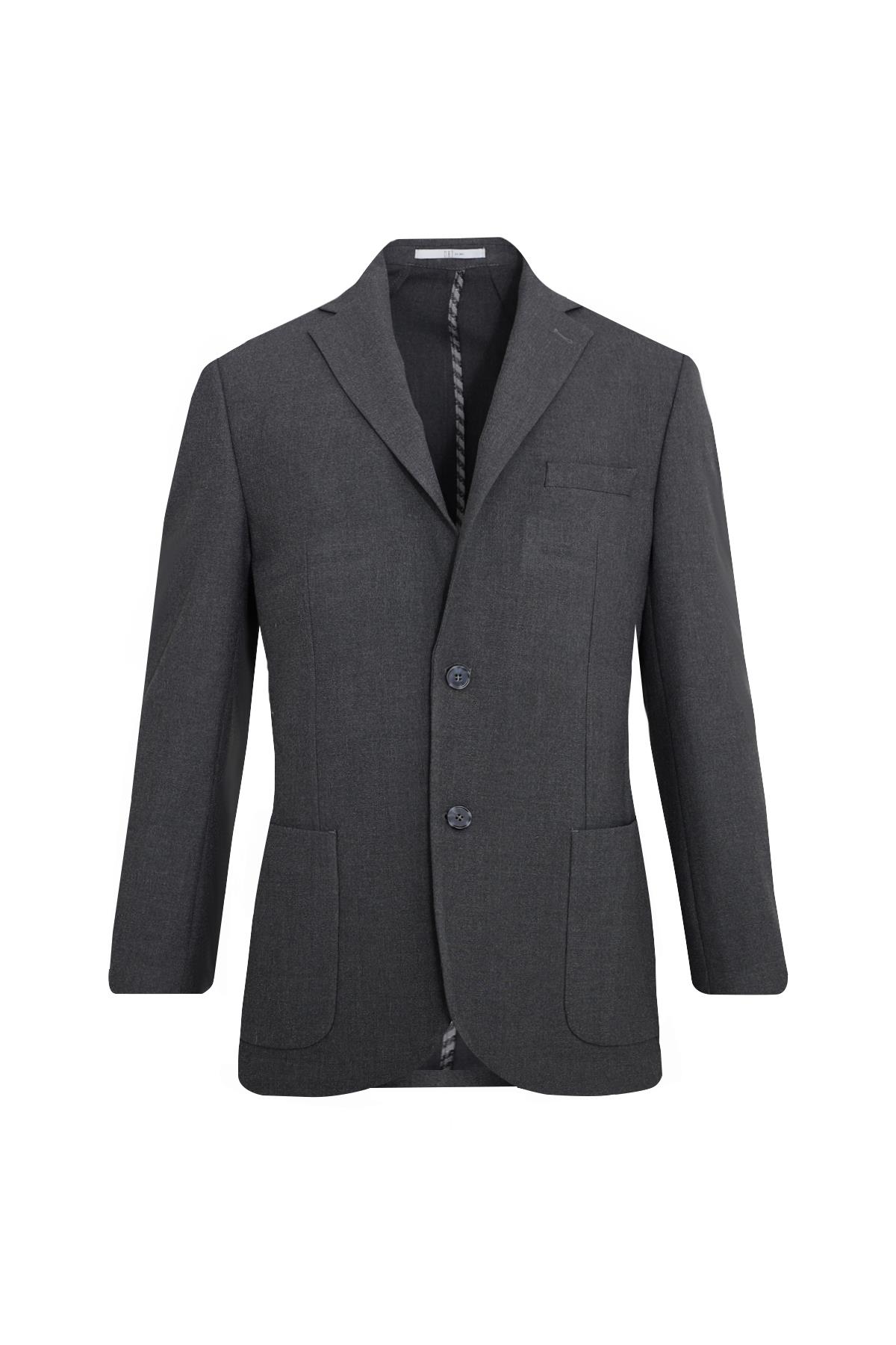 ANTRASİT Comfort Fit Mono Yaka 6 Drop Modular Takım Elbise