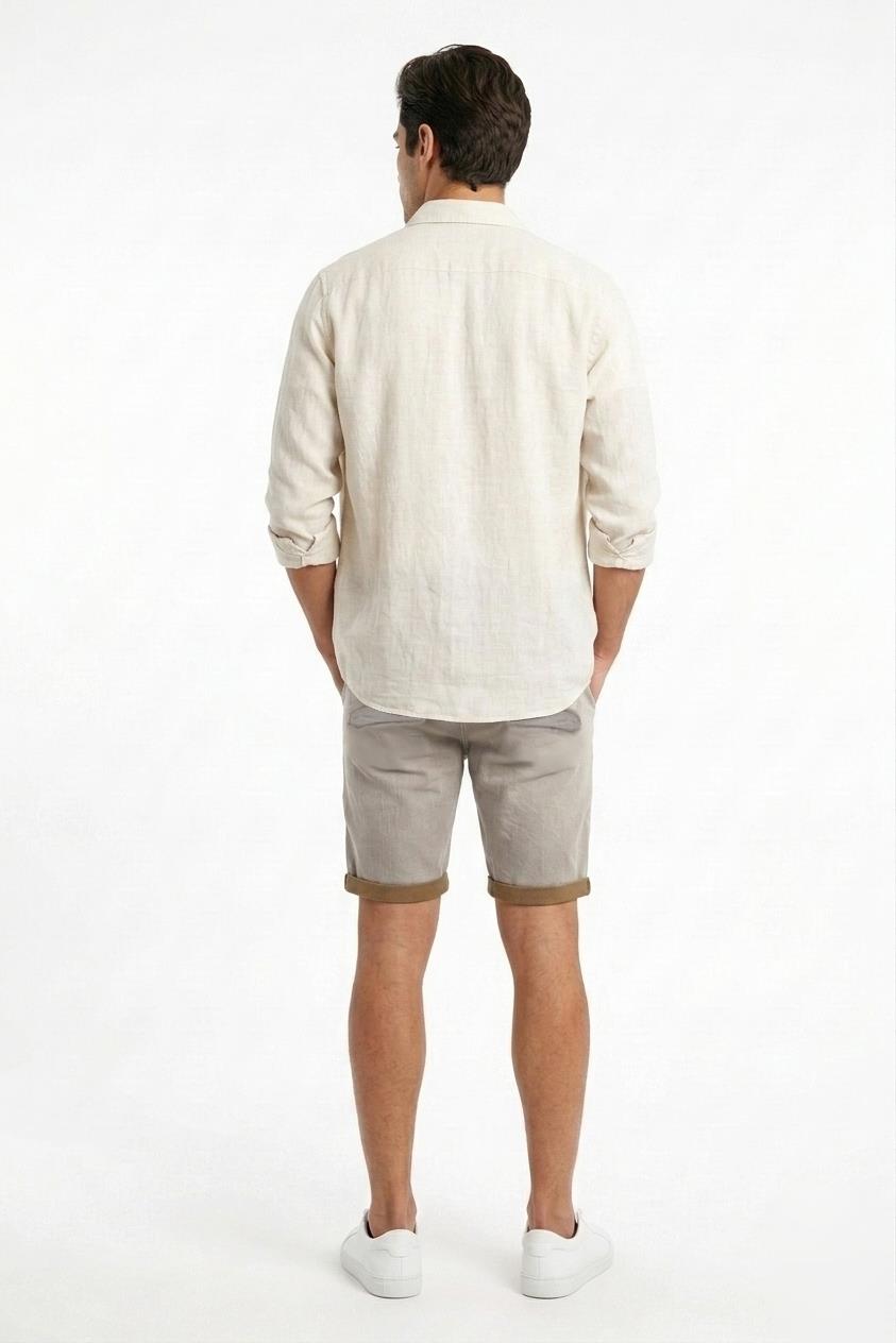 BEJ Comfort Fit Bermuda Şort
