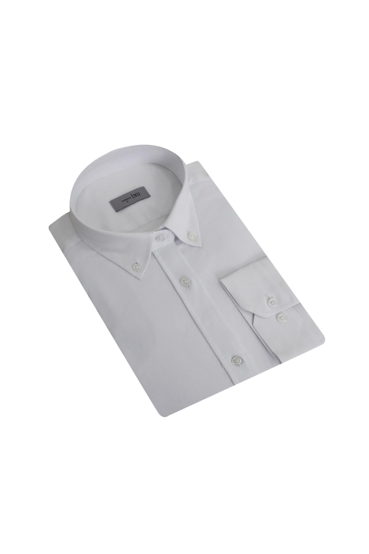 BEYAZ Comfort Fit Gabardin Gömlek