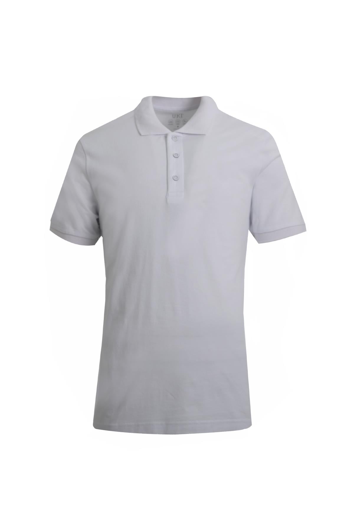BEYAZ Comfort Fit Polo Yaka Pike T-Shirt