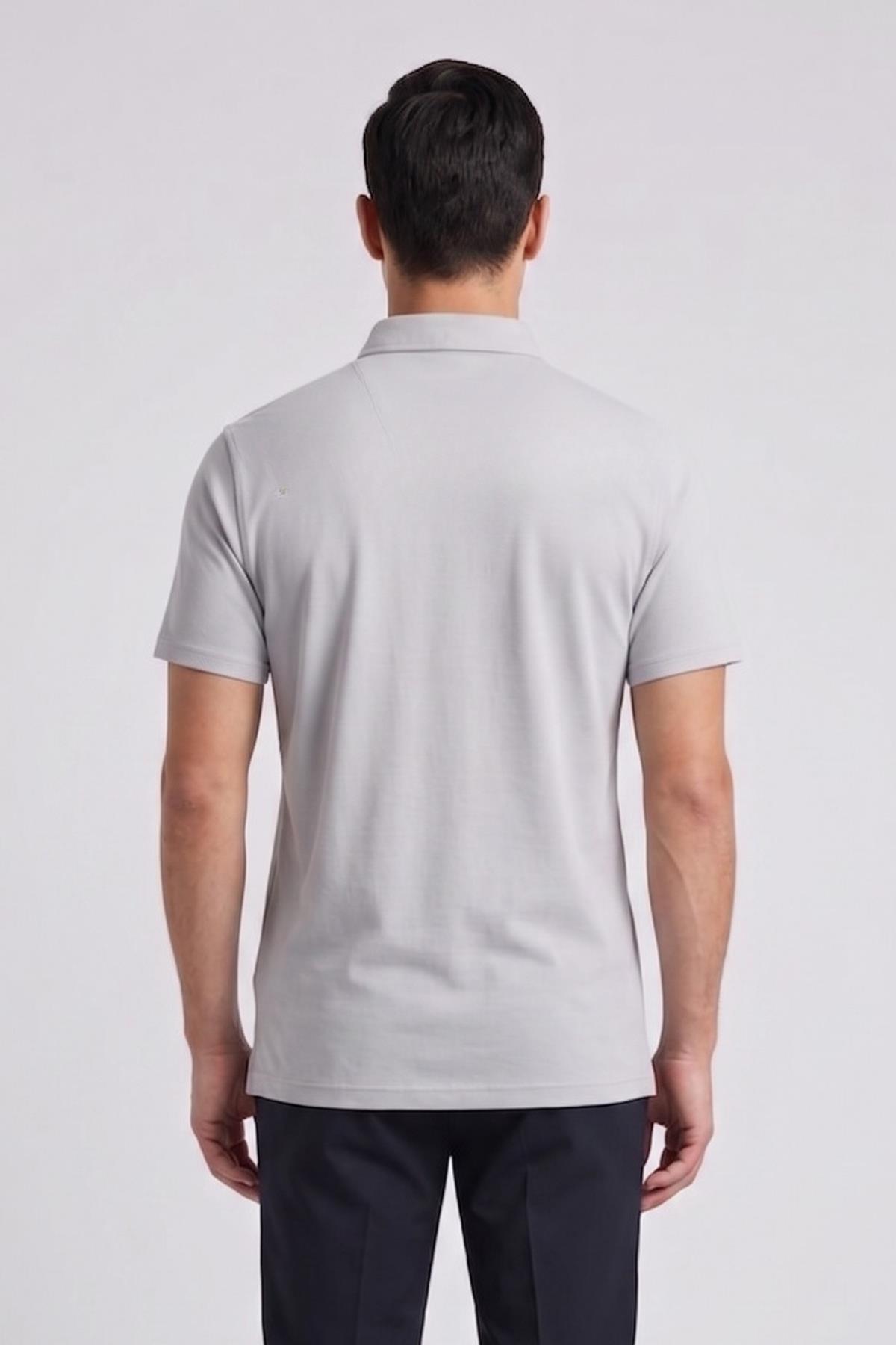 BEYAZ Comfort Fit Polo Yaka Pike T-Shirt