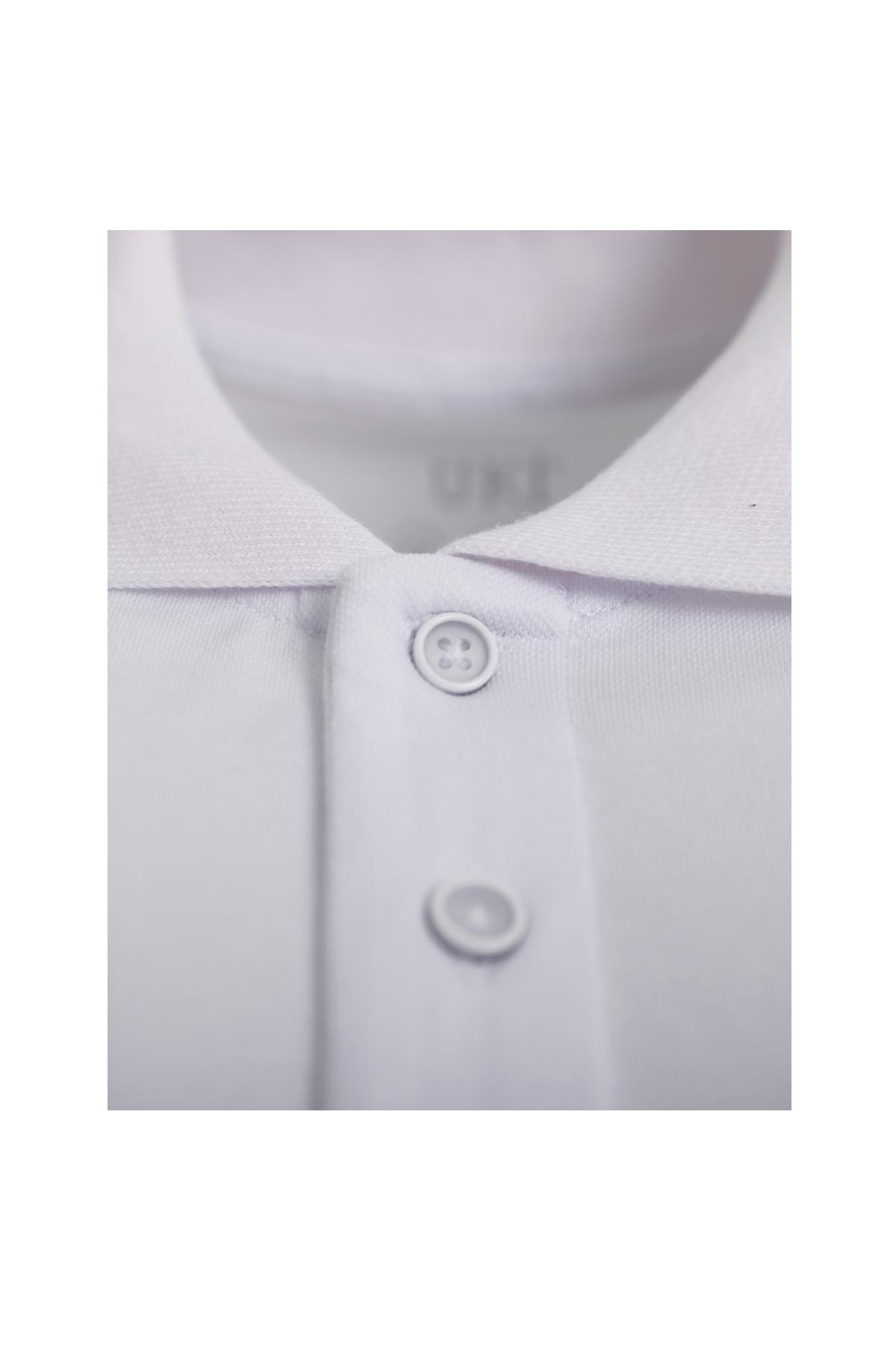 BEYAZ Comfort Fit Polo Yaka Pike T-Shirt