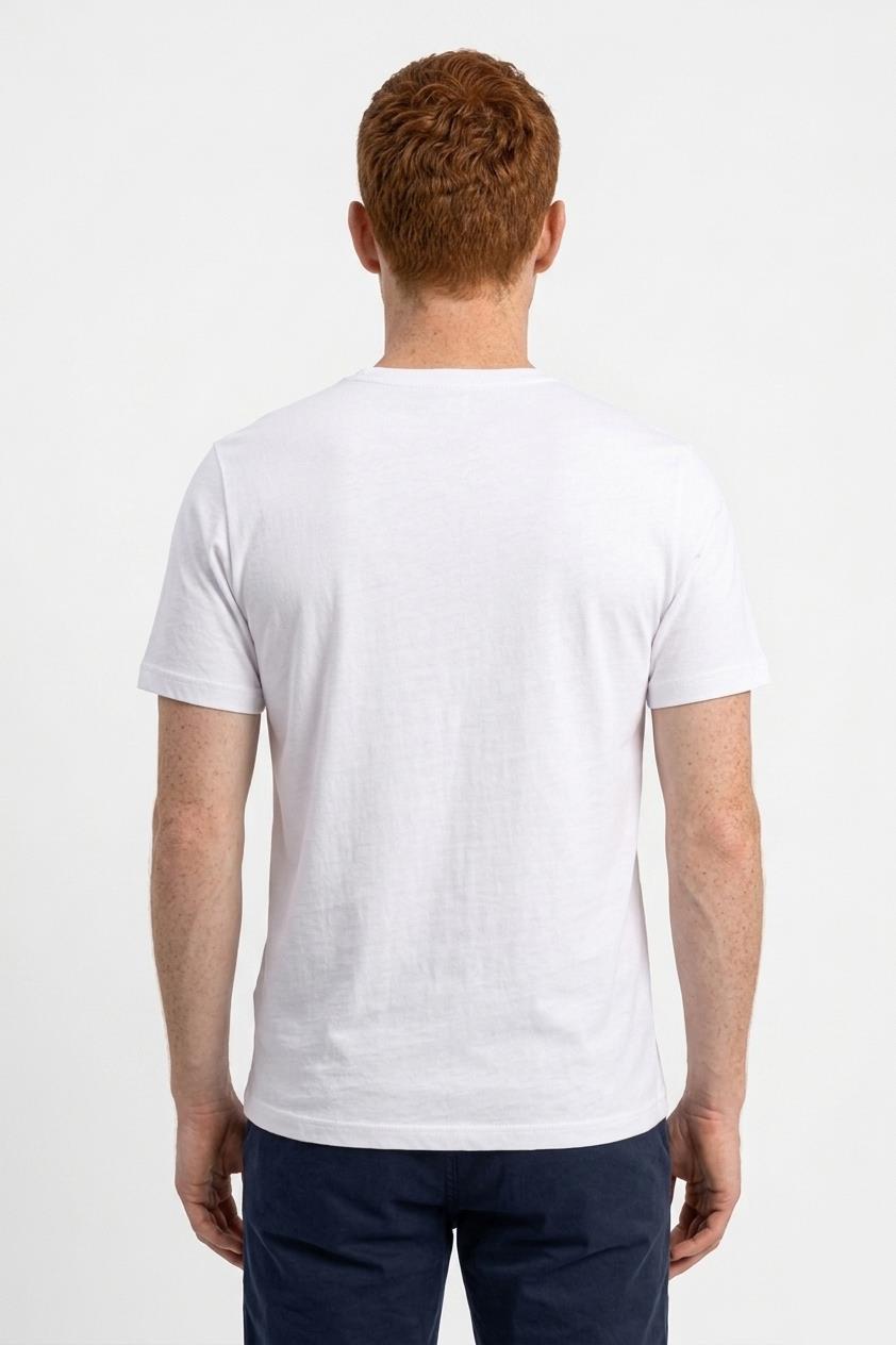 BEYAZ Dark In Black Modal Bisiklet Yaka T-shirt