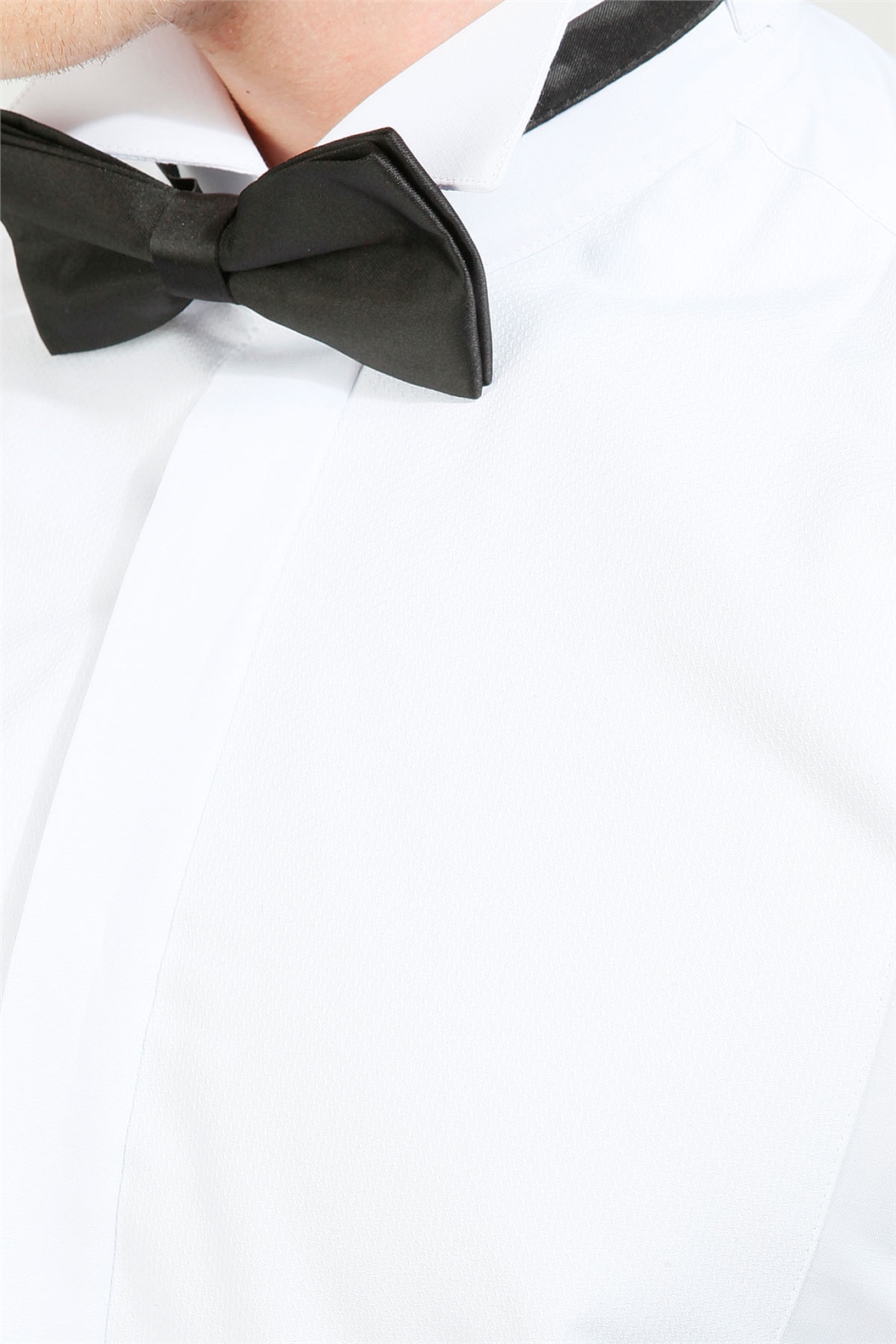 BEYAZ Slim Fit Uzun Kol Gömlek
