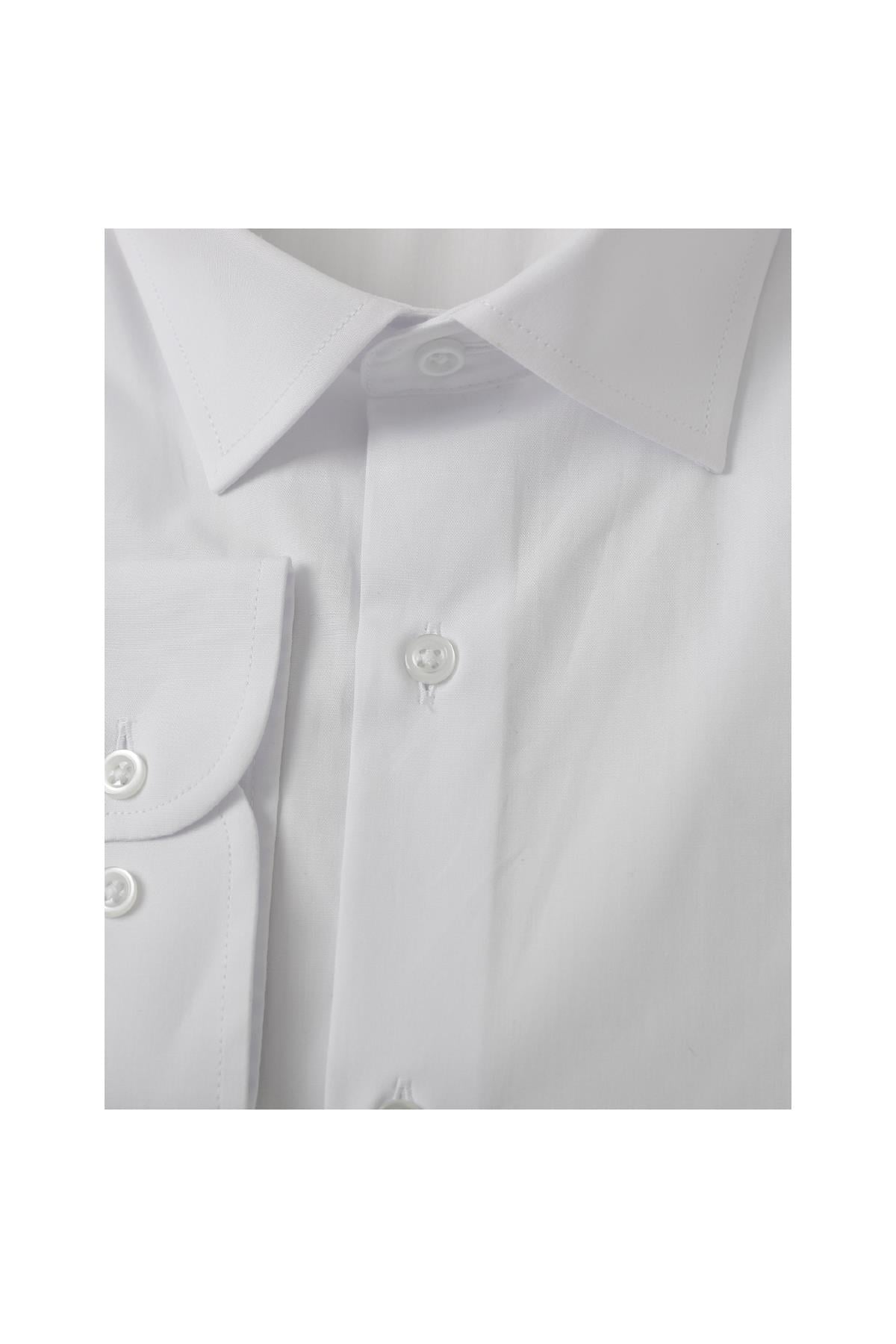 BEYAZ Slim Fit Uzun Kol Gömlek