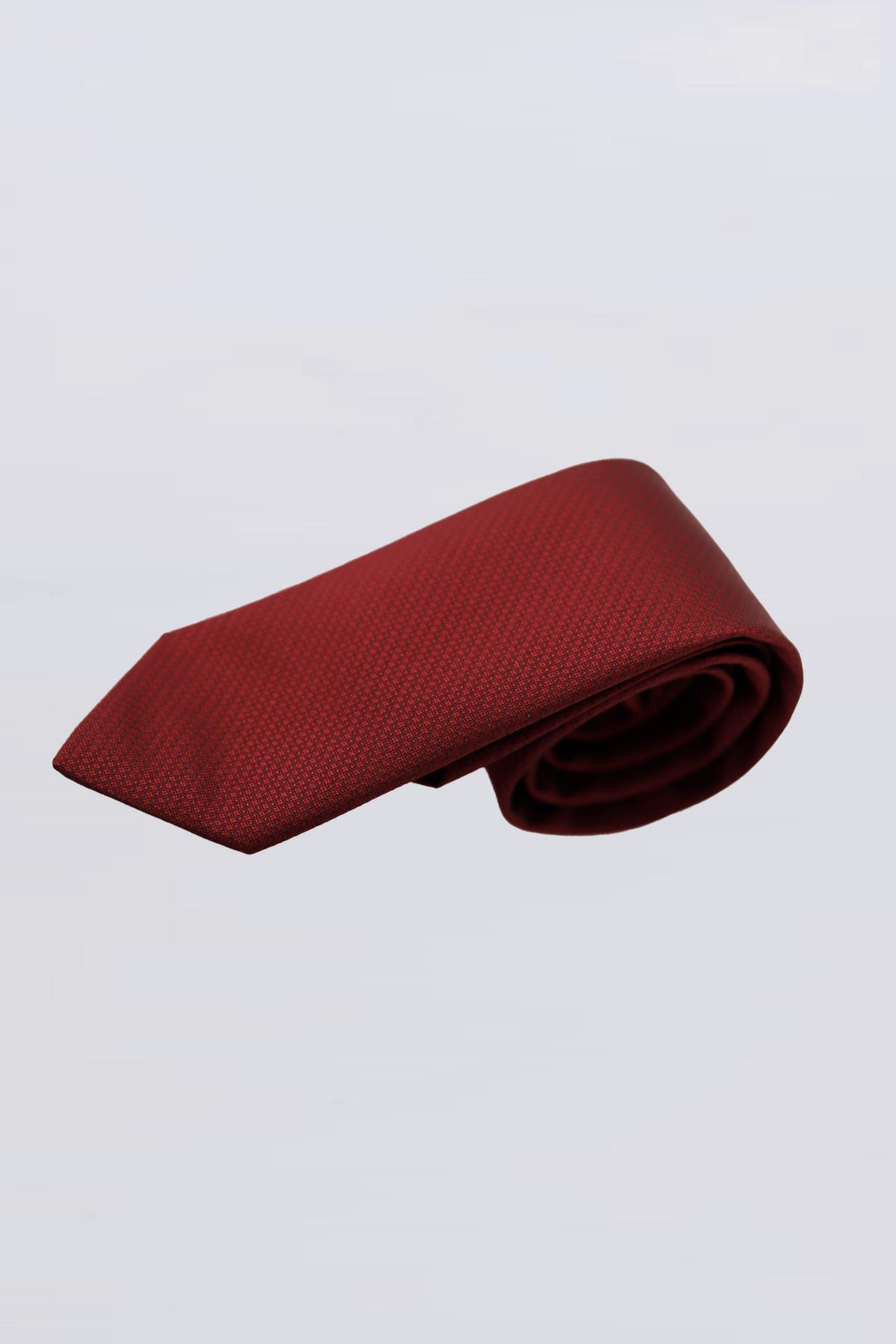 BORDO Desenli Kravat