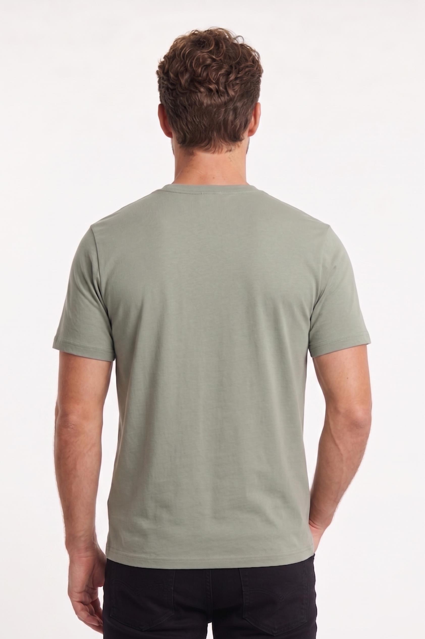 Buz Yeşili Bisiklet Yaka Basic T-Shirt