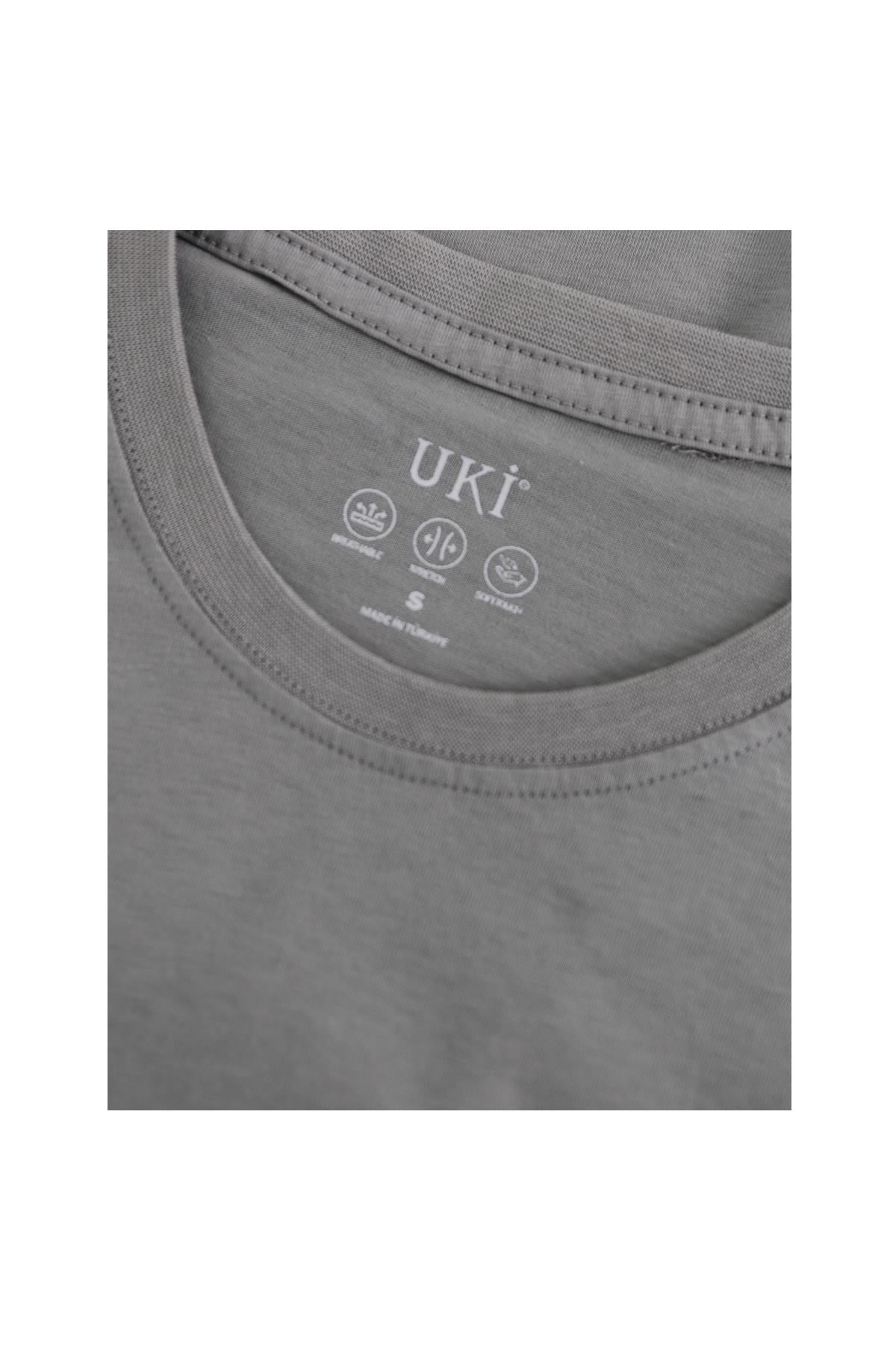 ÇAĞLA Comfort Fit Bisiklet Yaka Basic T-Shirt