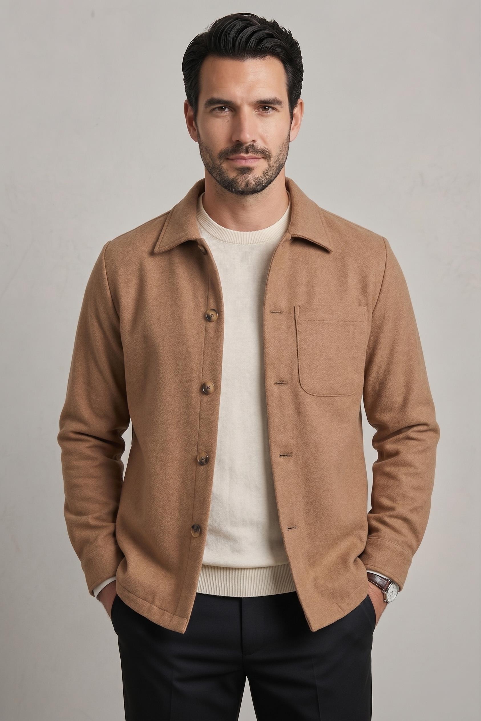 CAMEL Comfort Fit Gömlek Ceket
