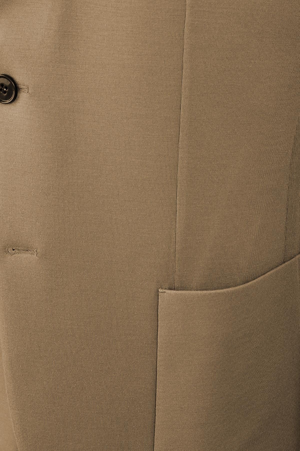 CAMEL Mono Yaka, Torba Cep, Çift Yırtmaç Ceket
