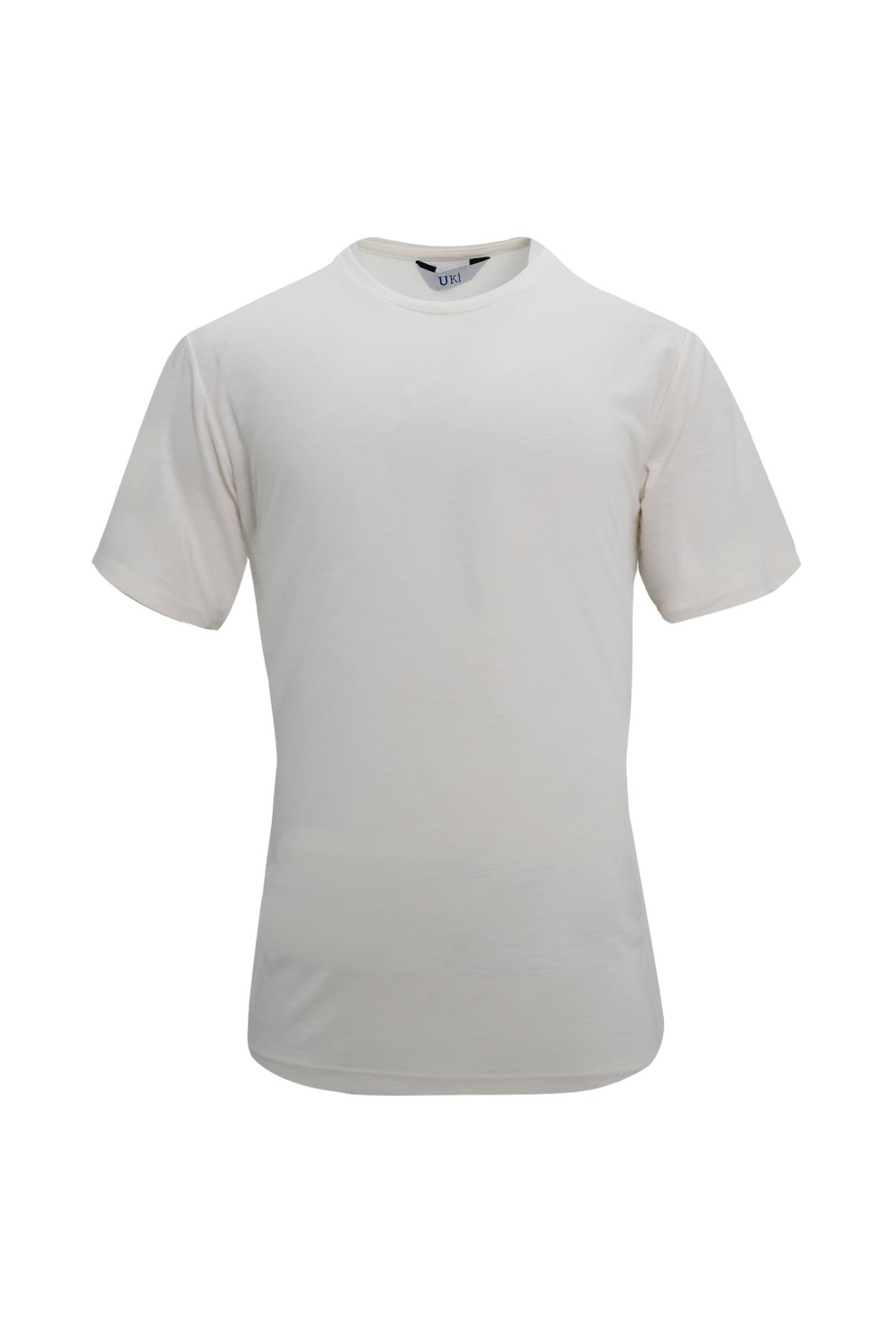 EKRU Modal Bisiklet Yaka T-shirt