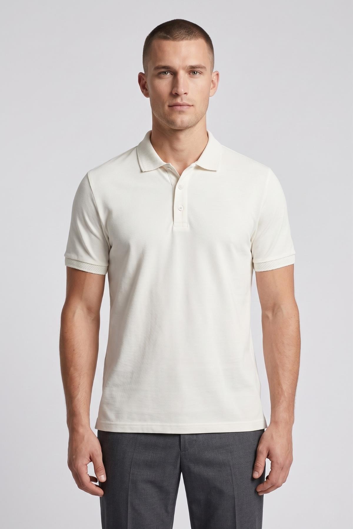 EKRU Polo Yaka Süprem T-shirt