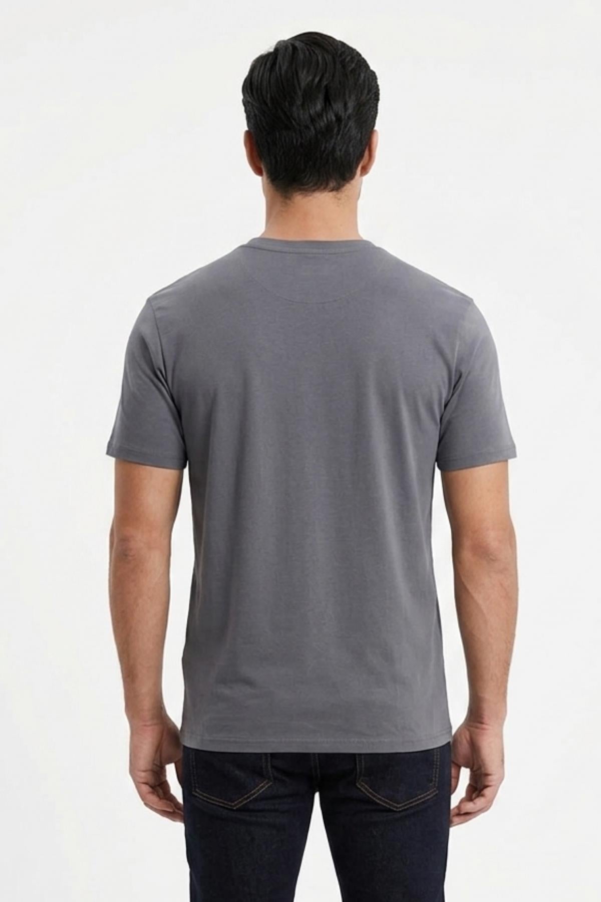 FÜME Comfort Fit Bisiklet Yaka Basic T-Shirt