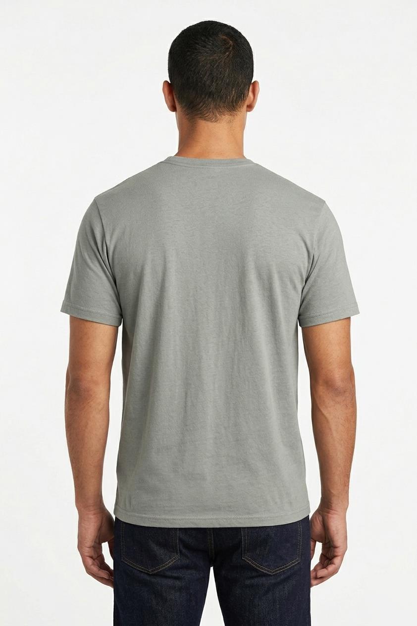 GRİ Bisiklet Yaka Basic T-Shirt