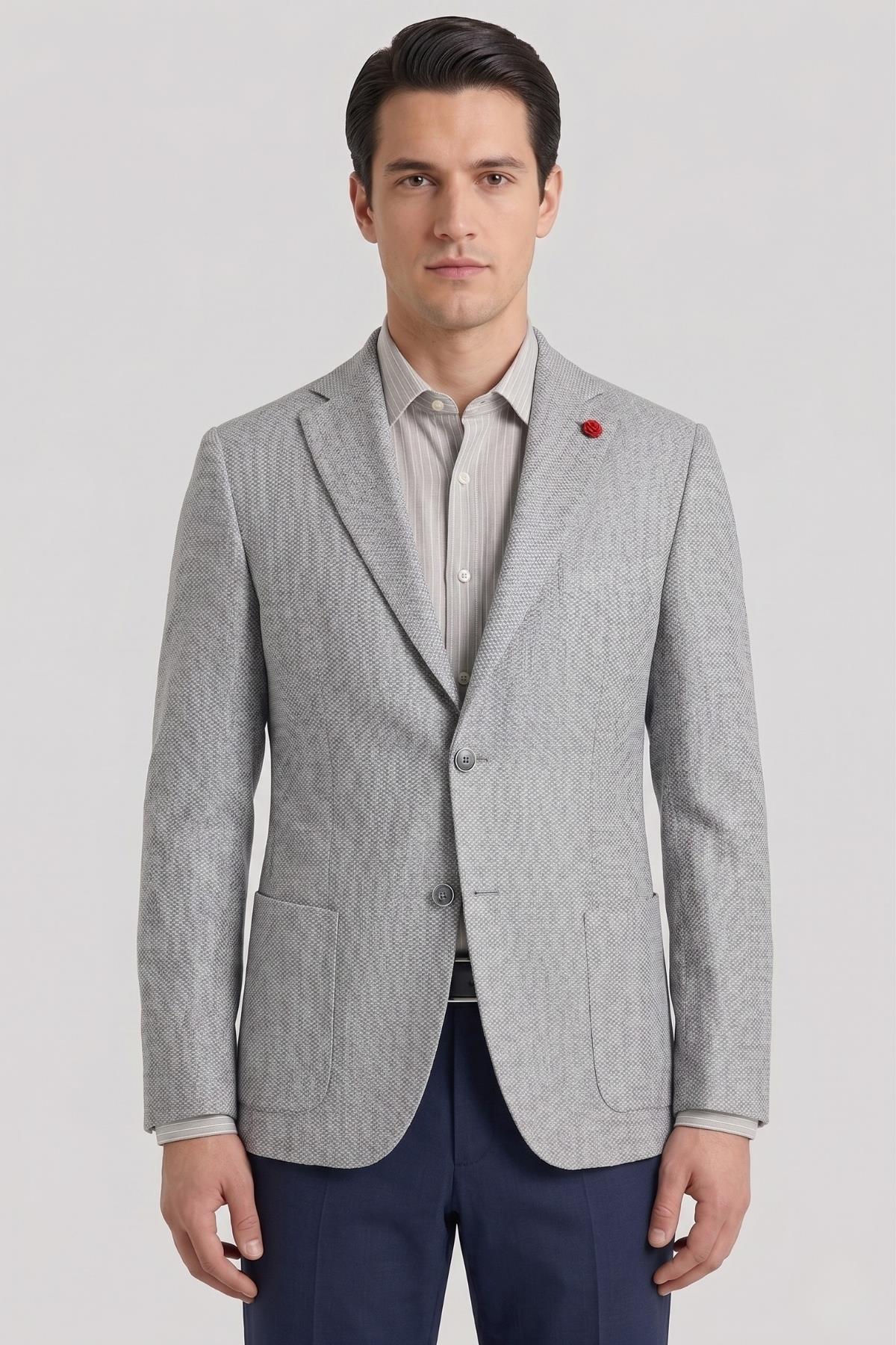 GRİ Comfort Fit 6 Drop Ceket