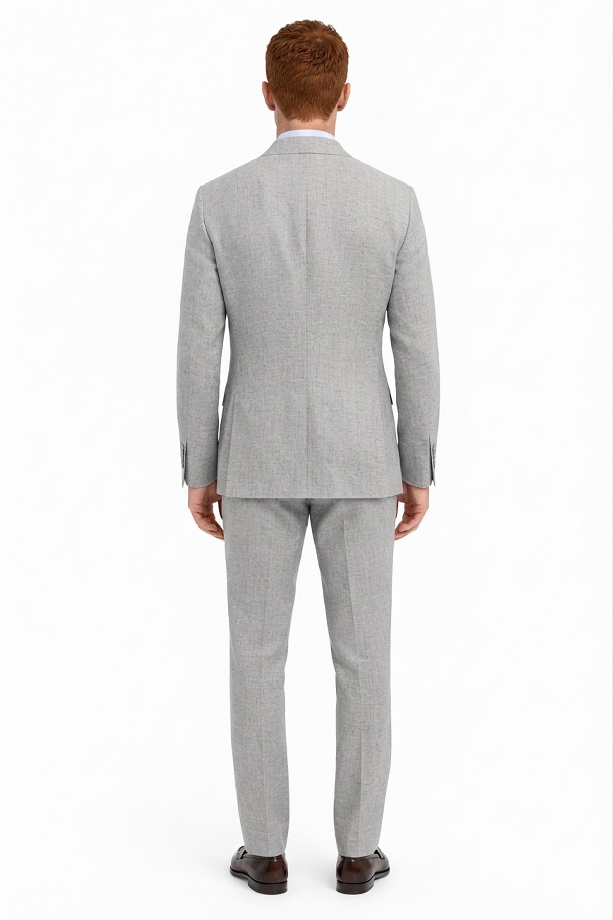 GRİ Comfort Fit 6 Drop Kruvaze Takım Elbise