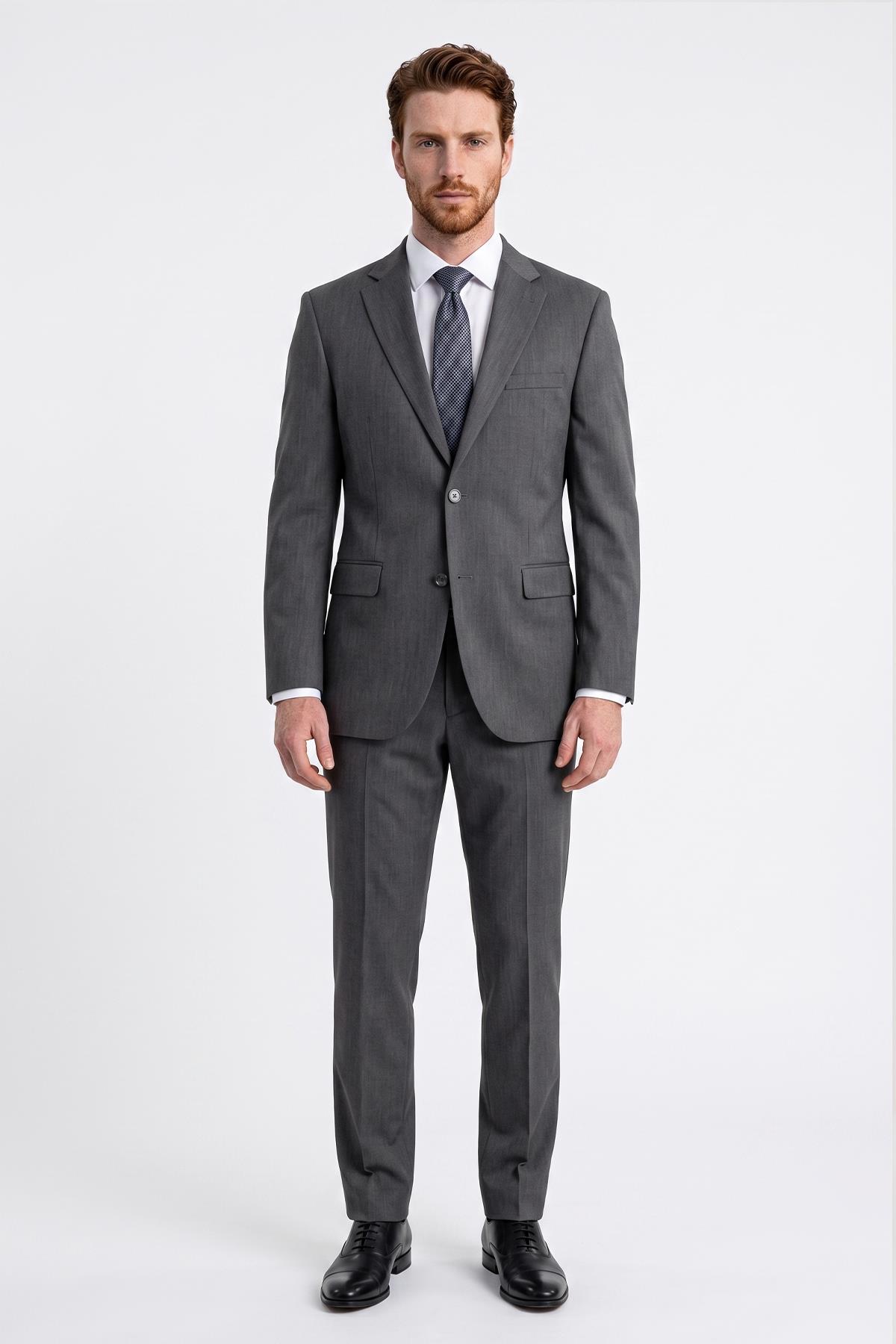 GRİ Comfort Fit 6 Drop Takım Elbise