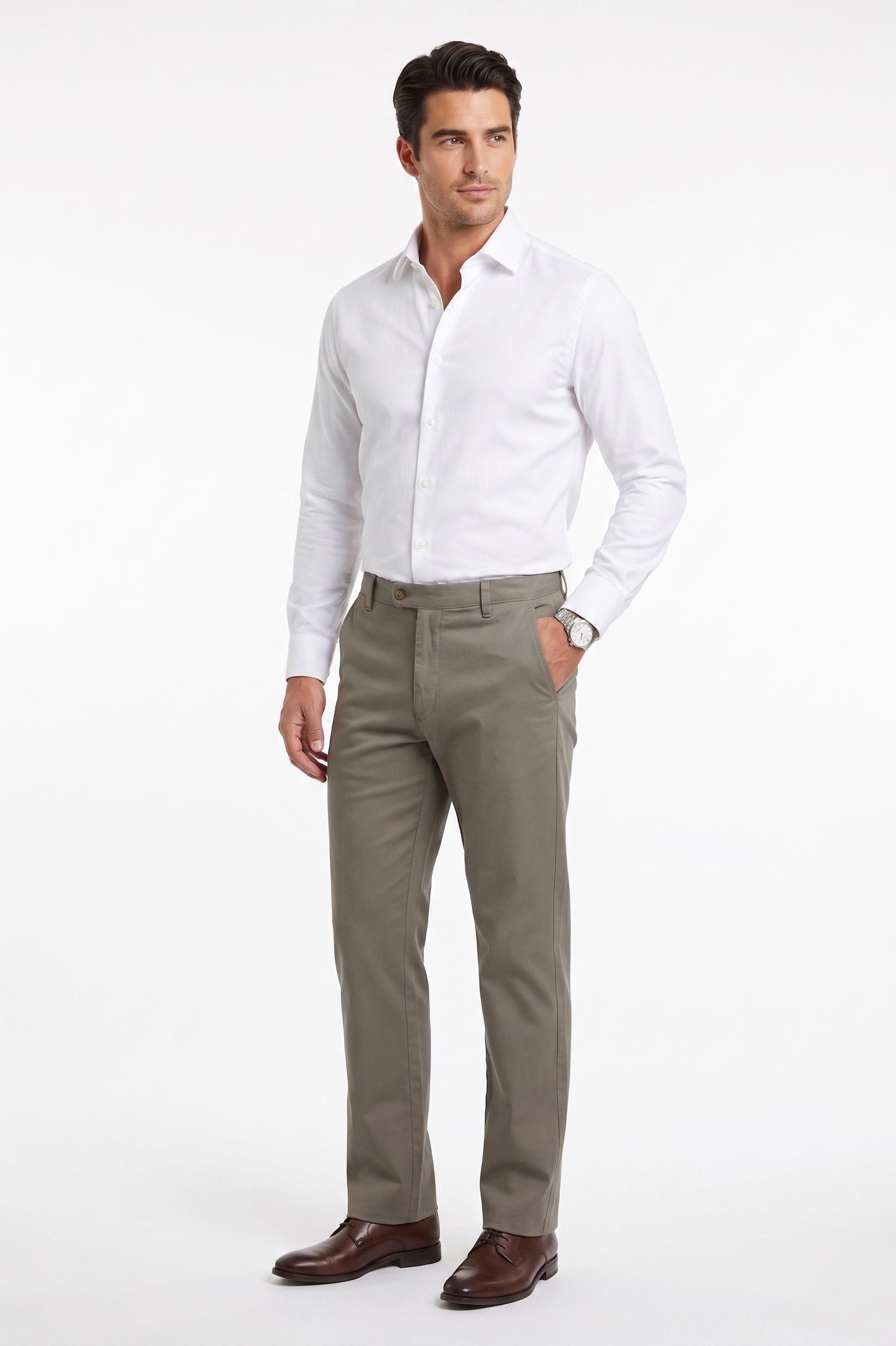 GRİ Comfort Fit Chino Pantolon