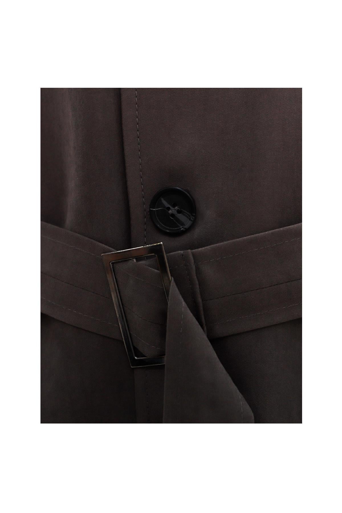 GRİ Comfort Fit Trençkot