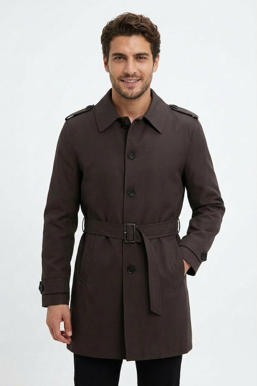GRİ Comfort Fit Trençkot