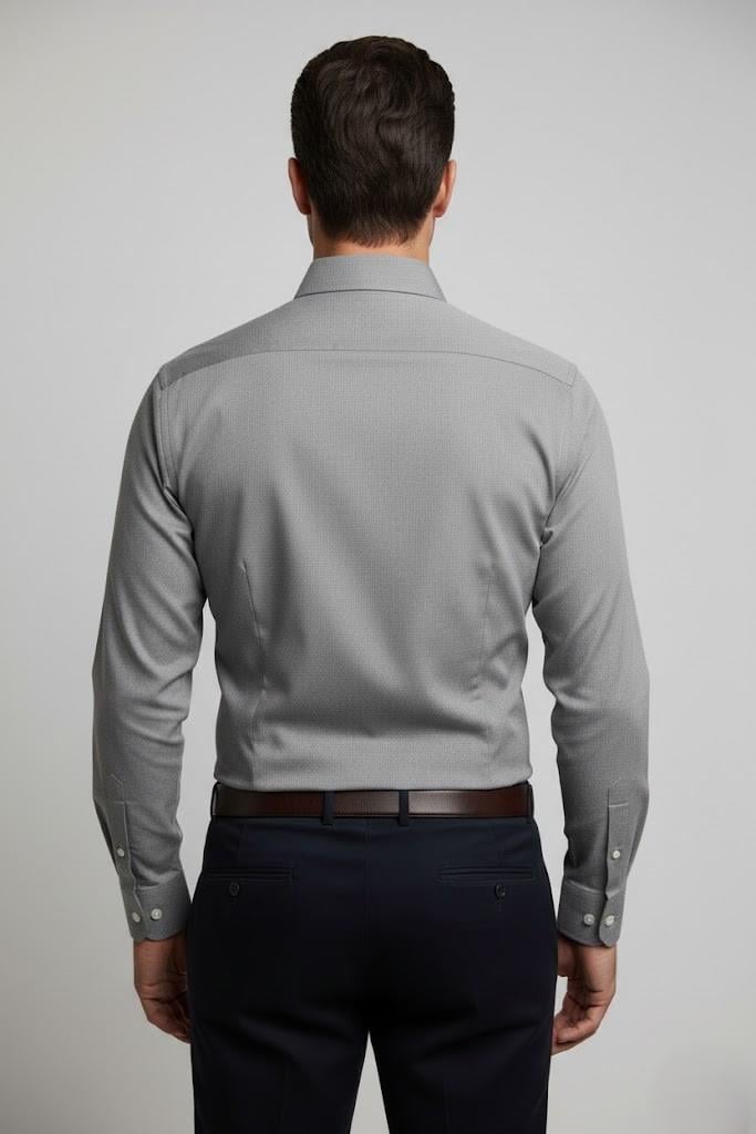 GRİ Comfort Fit Uzun Kol Gömlek