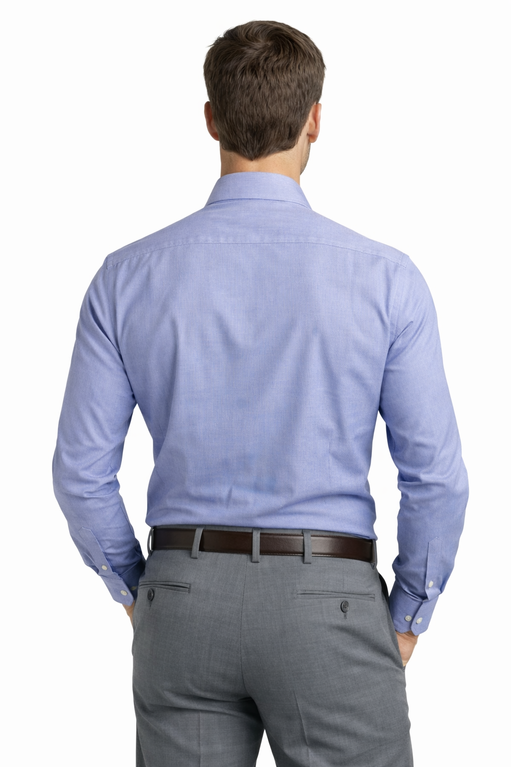 GRİ MAVİ Comfort Fit Uzun Kol Gömlek