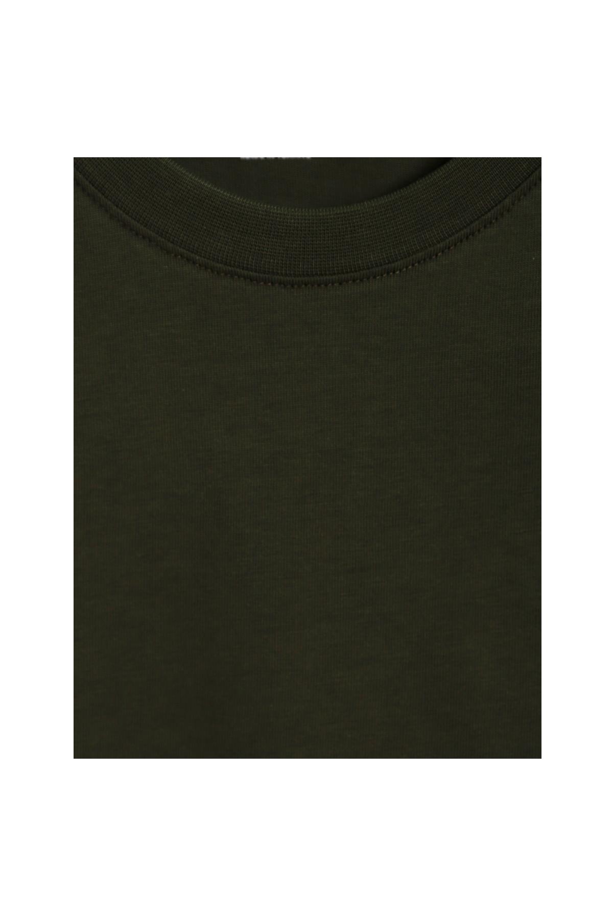 HAKİ Bisiklet Yaka Basic T-Shirt