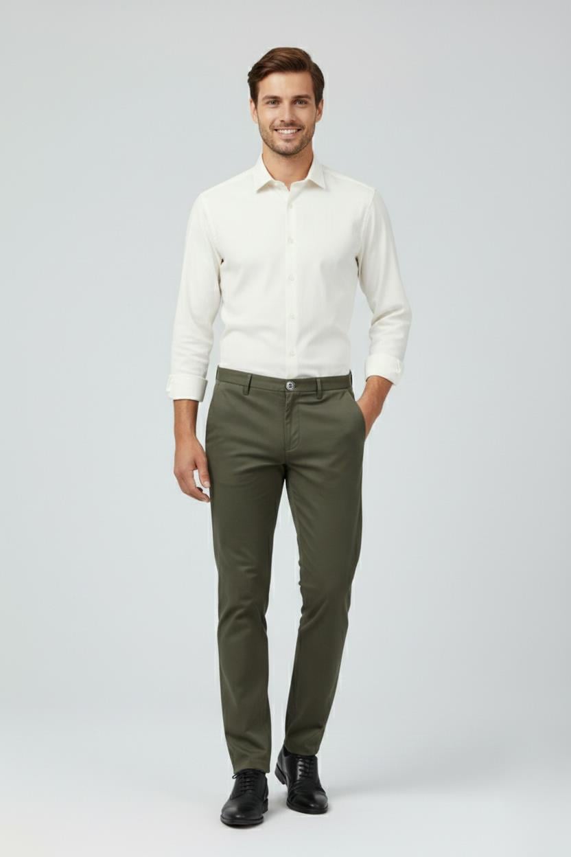 HAKİ Comfort Fit Chino Pantolon