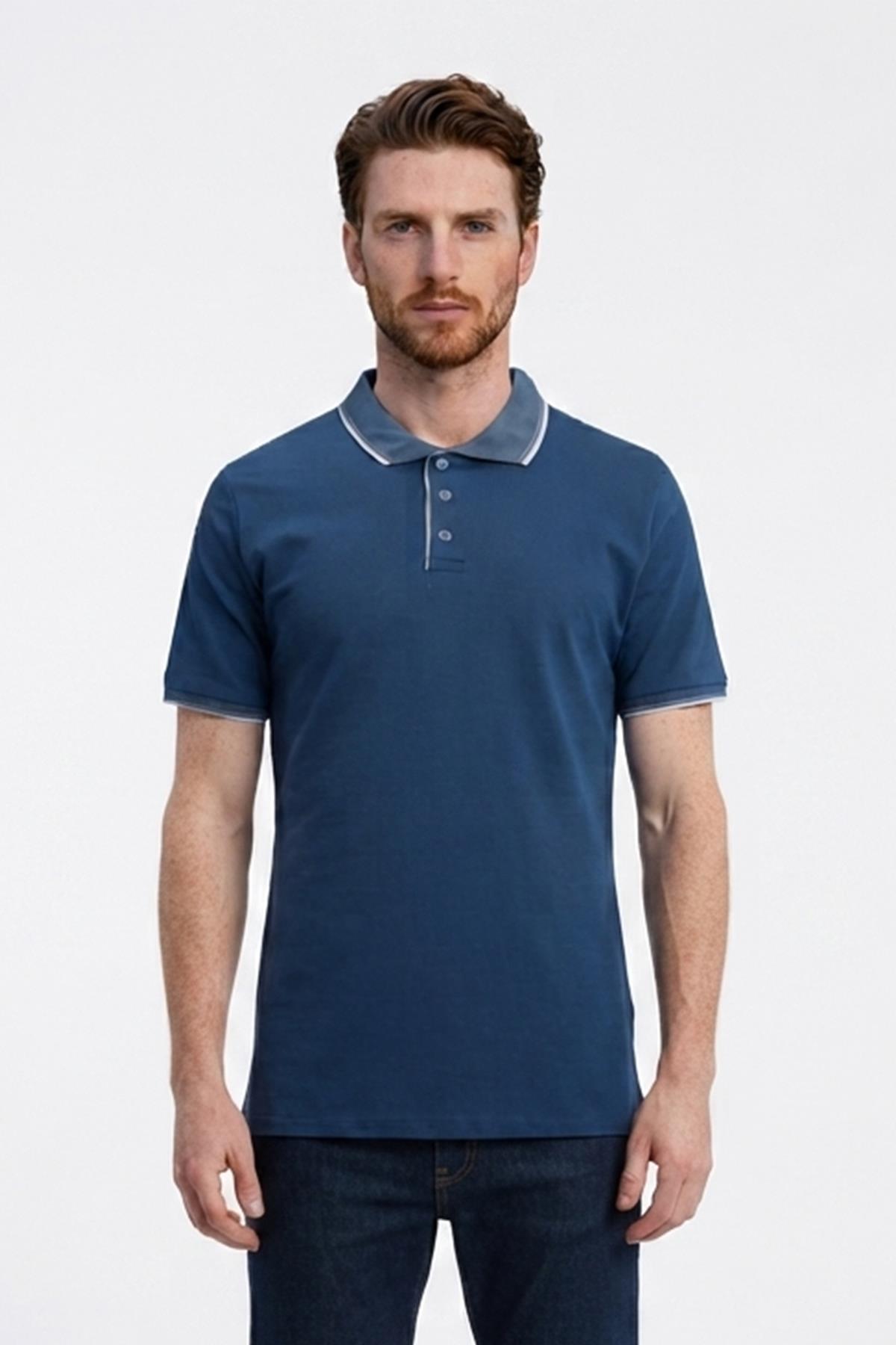 İNDİGO Comfort Fit Polo Yaka Pike T-Shirt