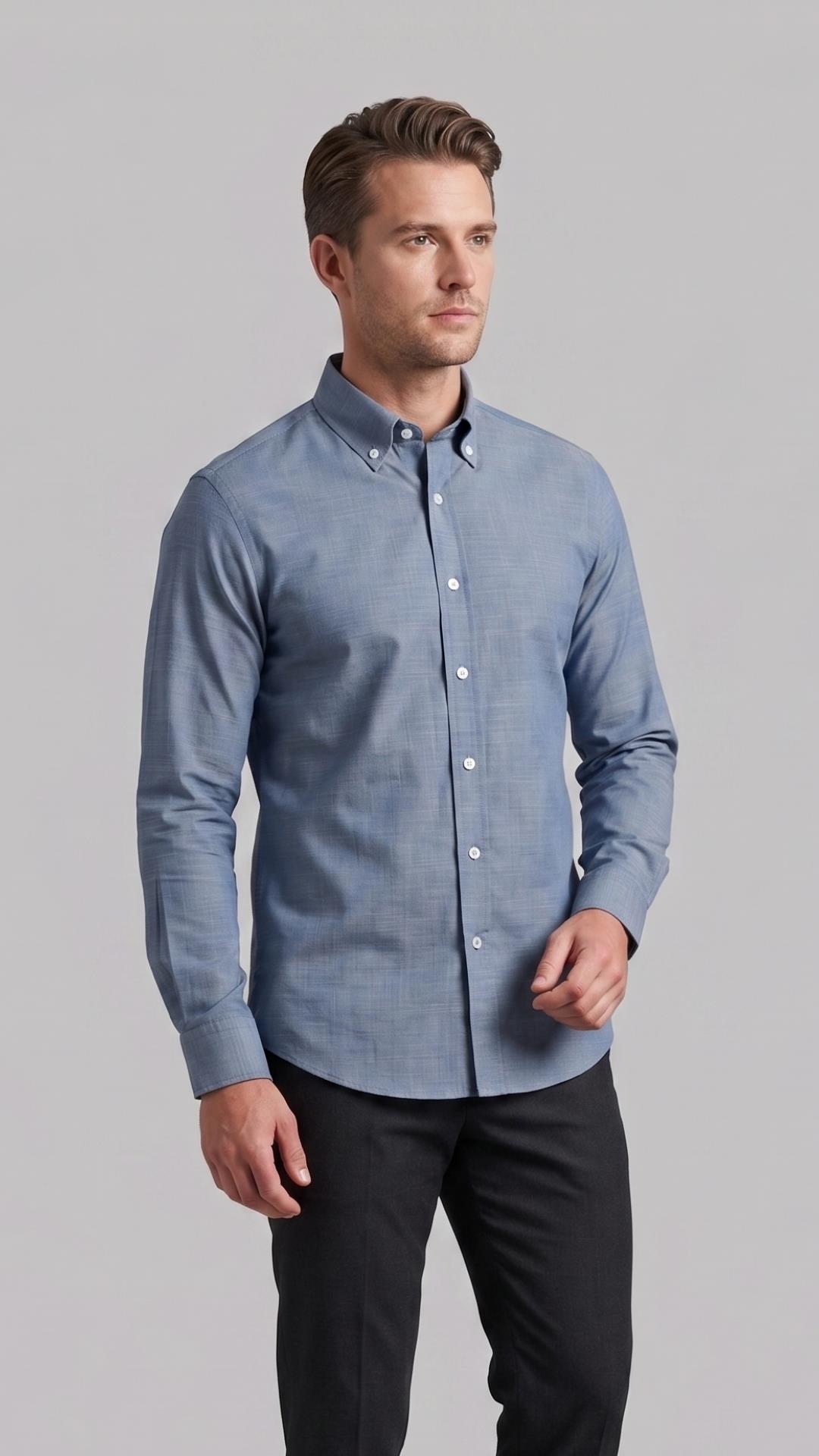 İNDİGO Comfort Fit Uzun Kol Gömlek