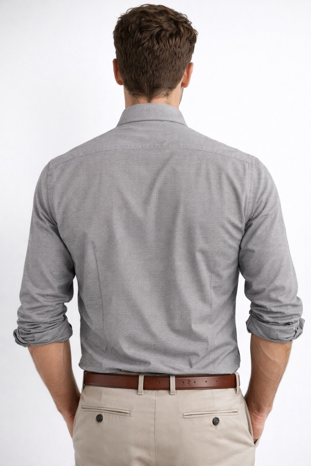 KAHVE Comfort Fit Uzun Kol Gömlek
