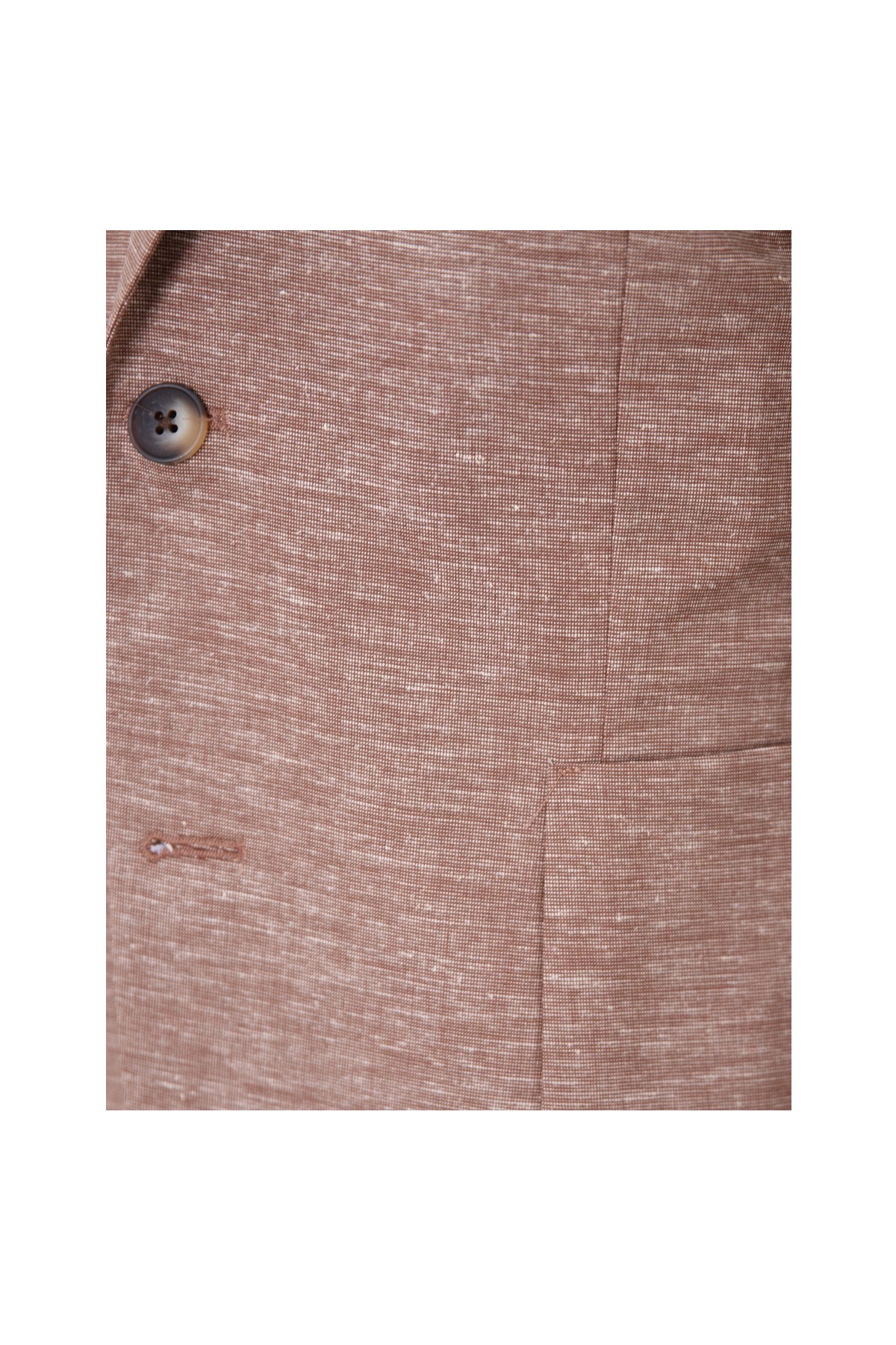 KİREMİT Comfort Fit Casual Keten Ceket