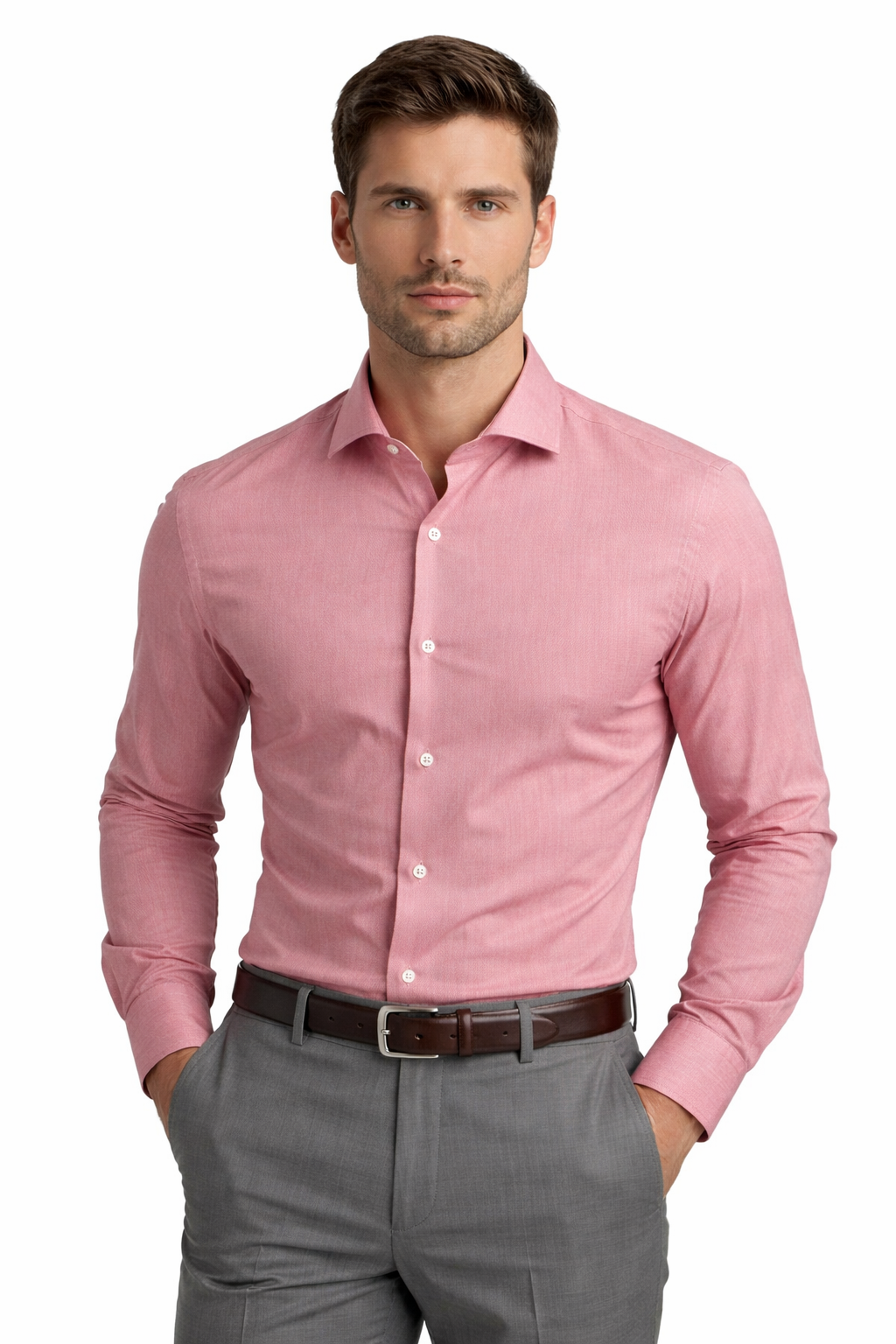 KIRMIZI Comfort Fit Uzun Kol Gömlek