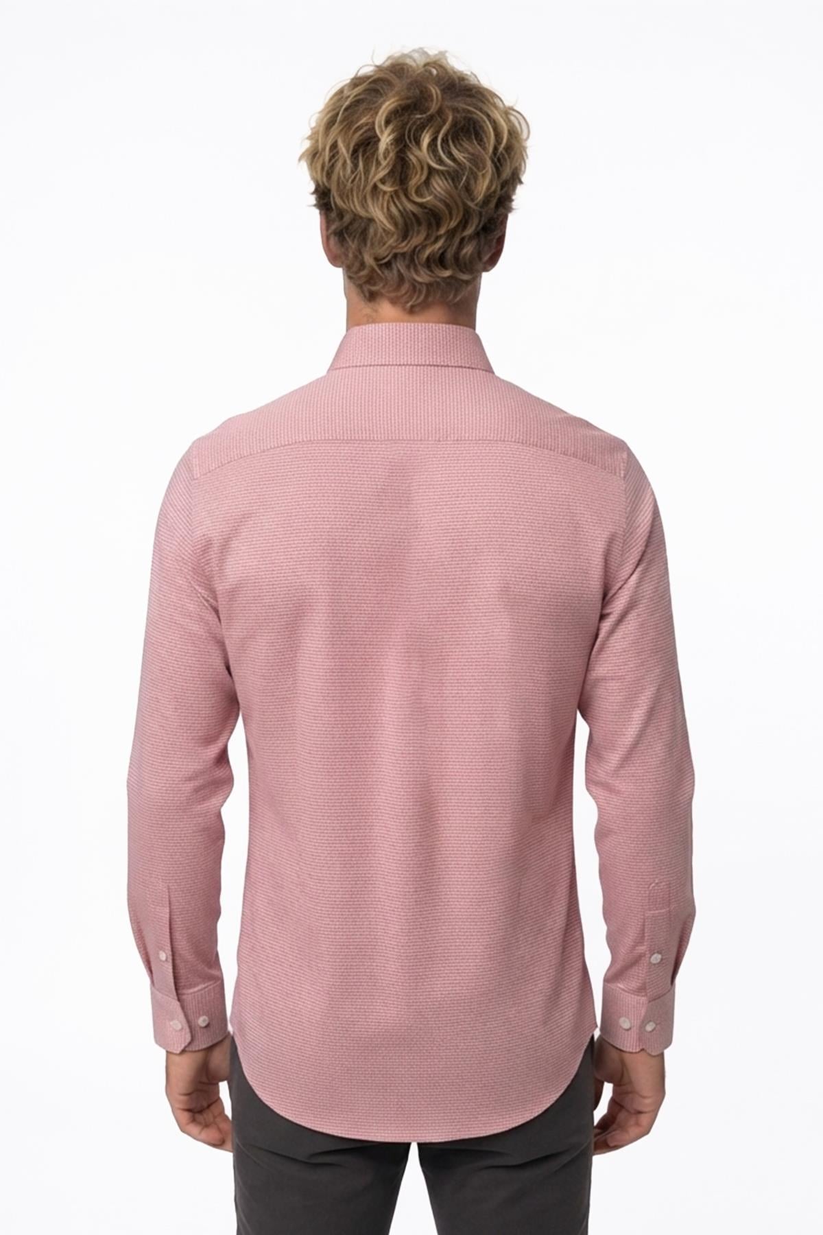KIRMIZI Comfort Fit Uzun Kol Gömlek