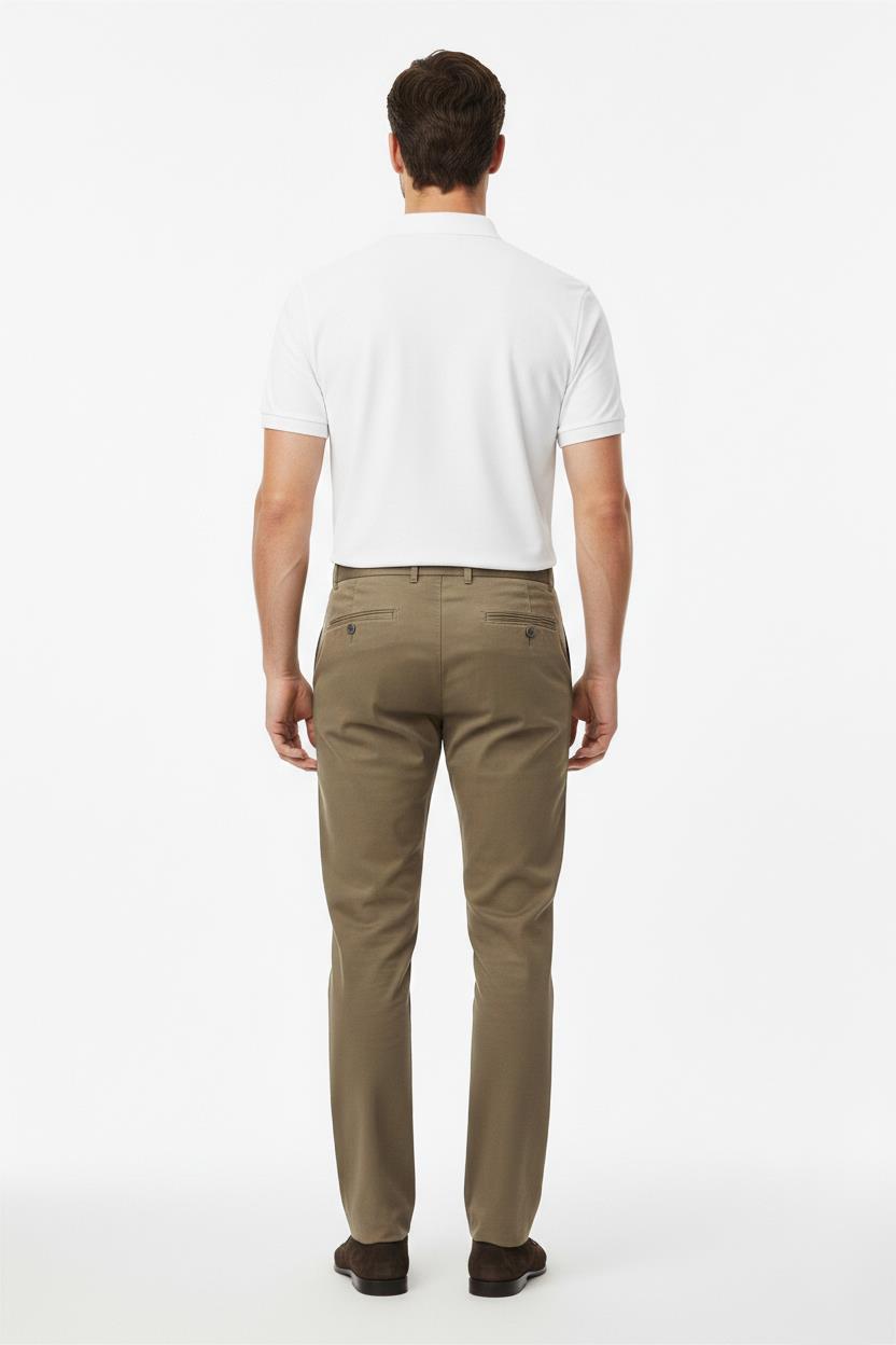 KOYU BEJ Comfort Fit Chino Pantolon