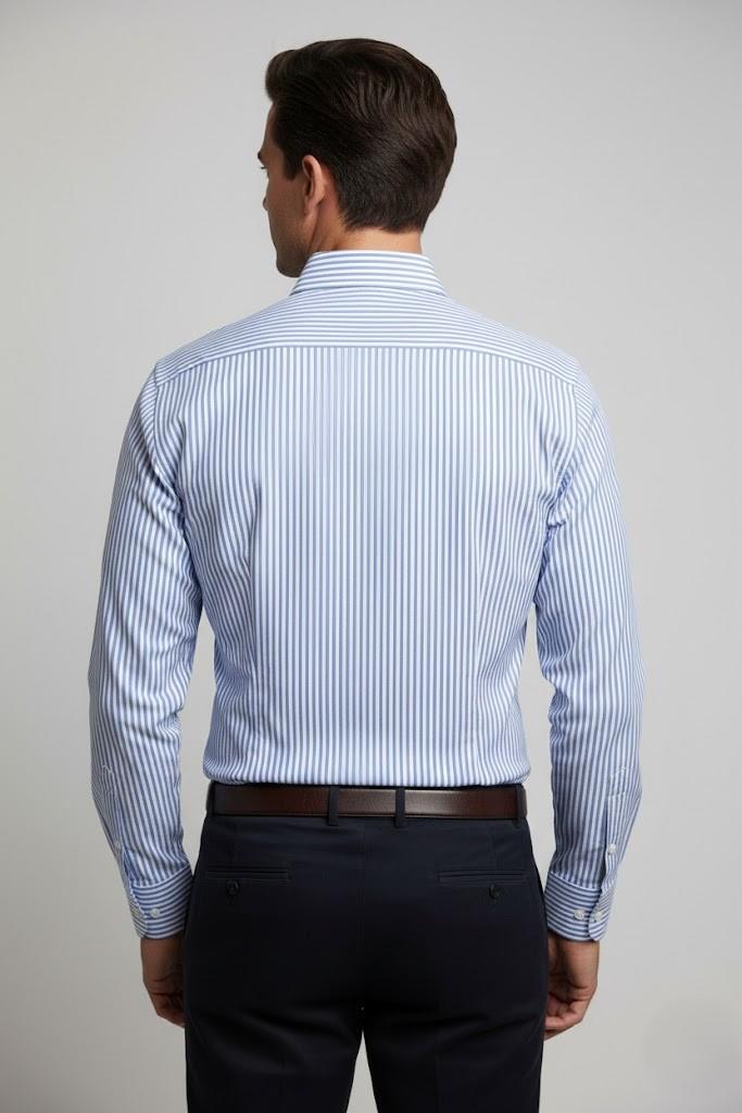 Koyu Mavi Comfort Fit Uzun Kol Gömlek