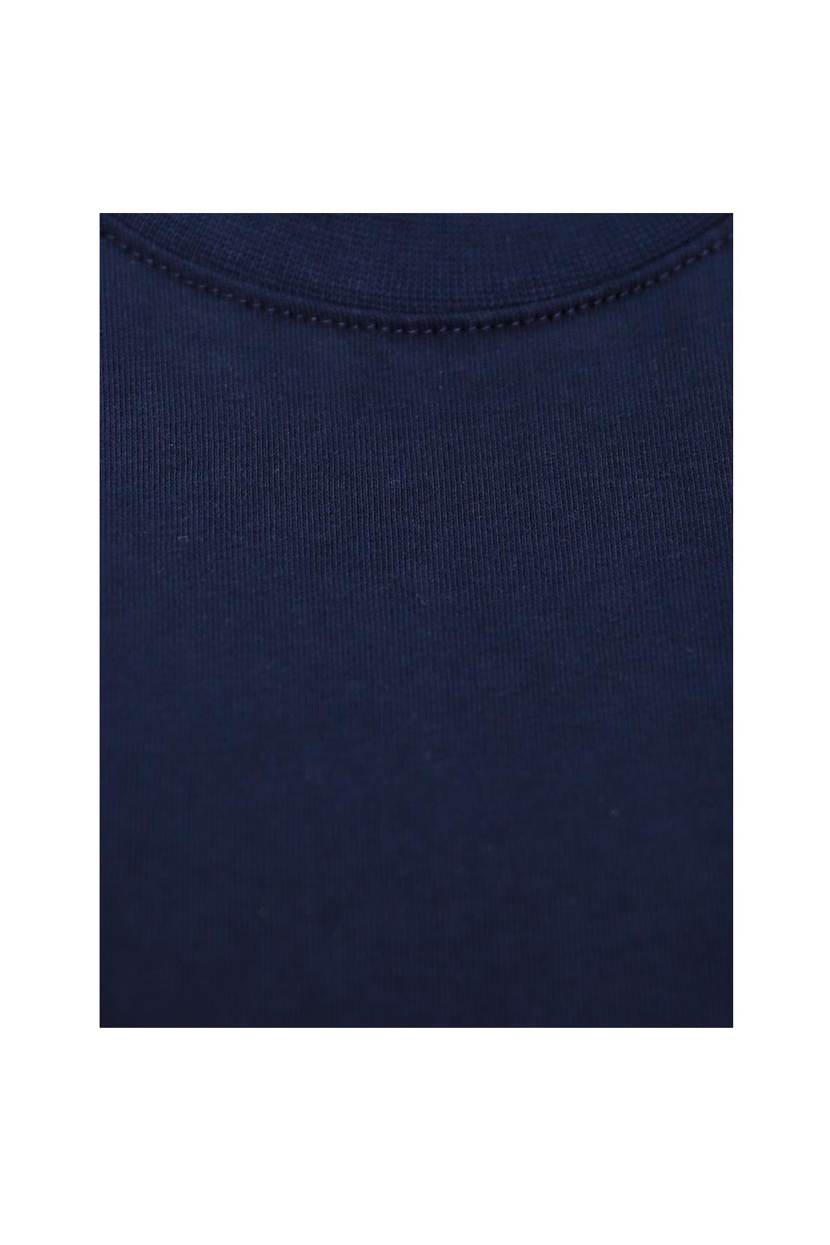 LACİVERT Bisiklet Yaka Basic T-Shirt