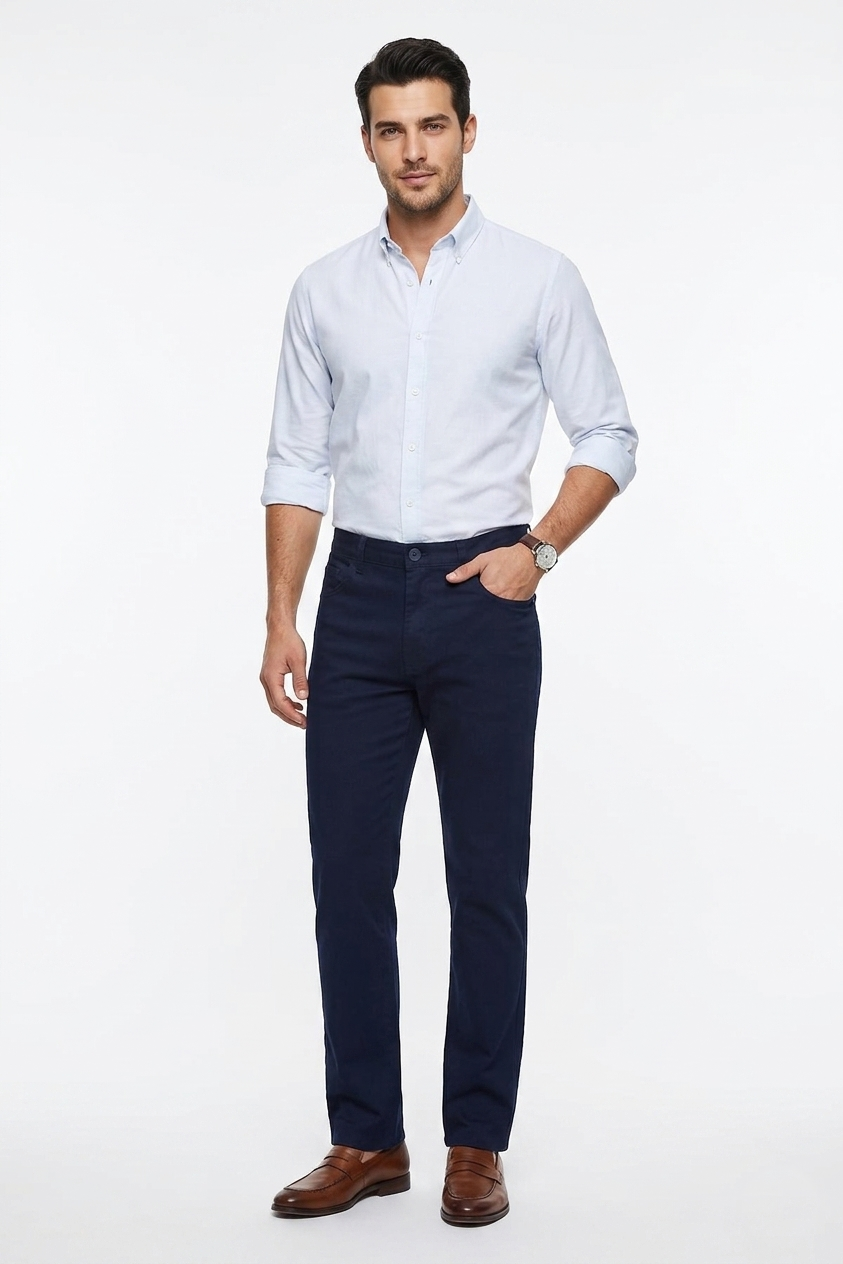 LACİVERT Comfort Fit 5 Cep Pantolon