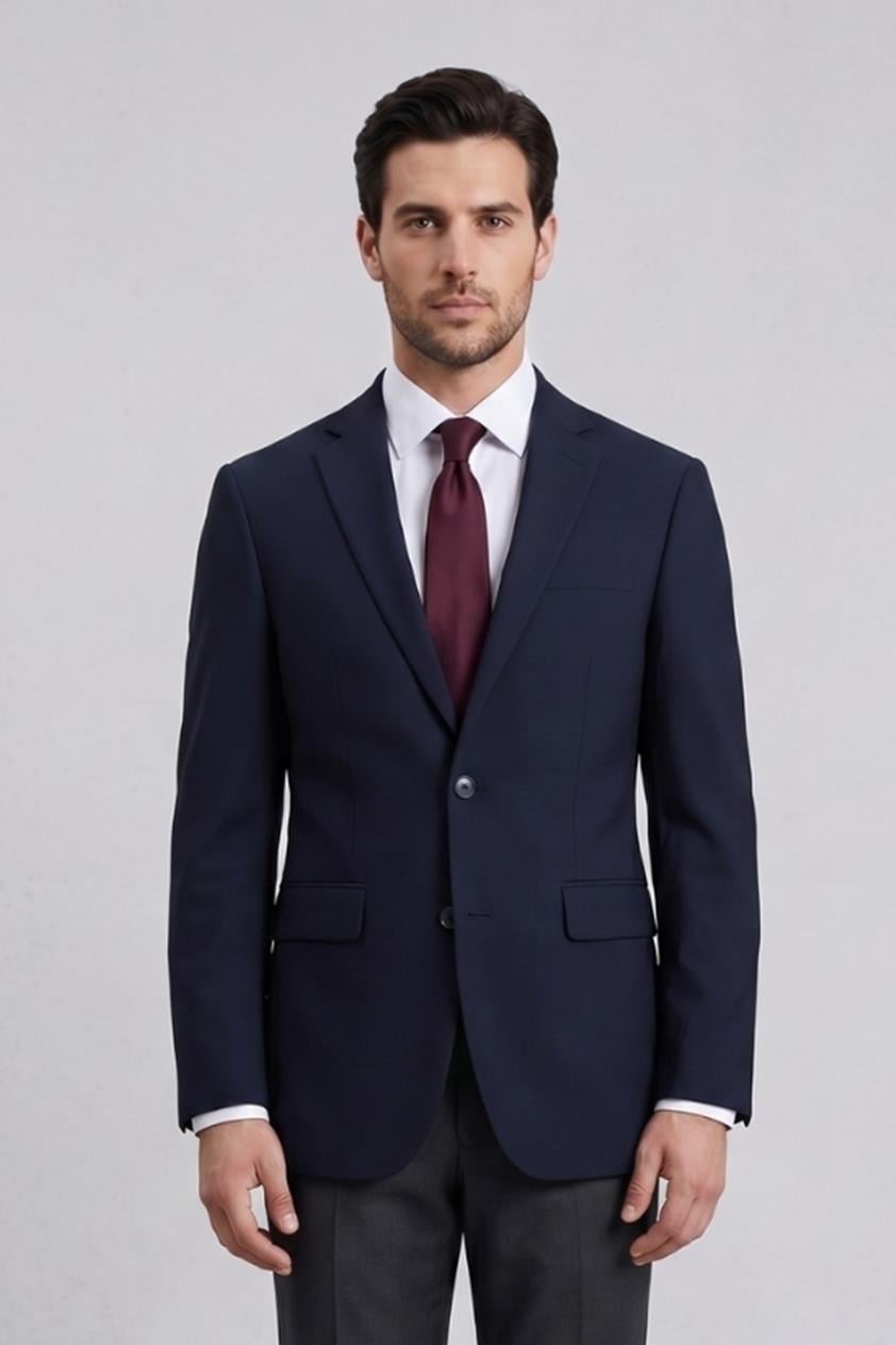 LACİVERT Comfort Fit 6 Drop Ceket