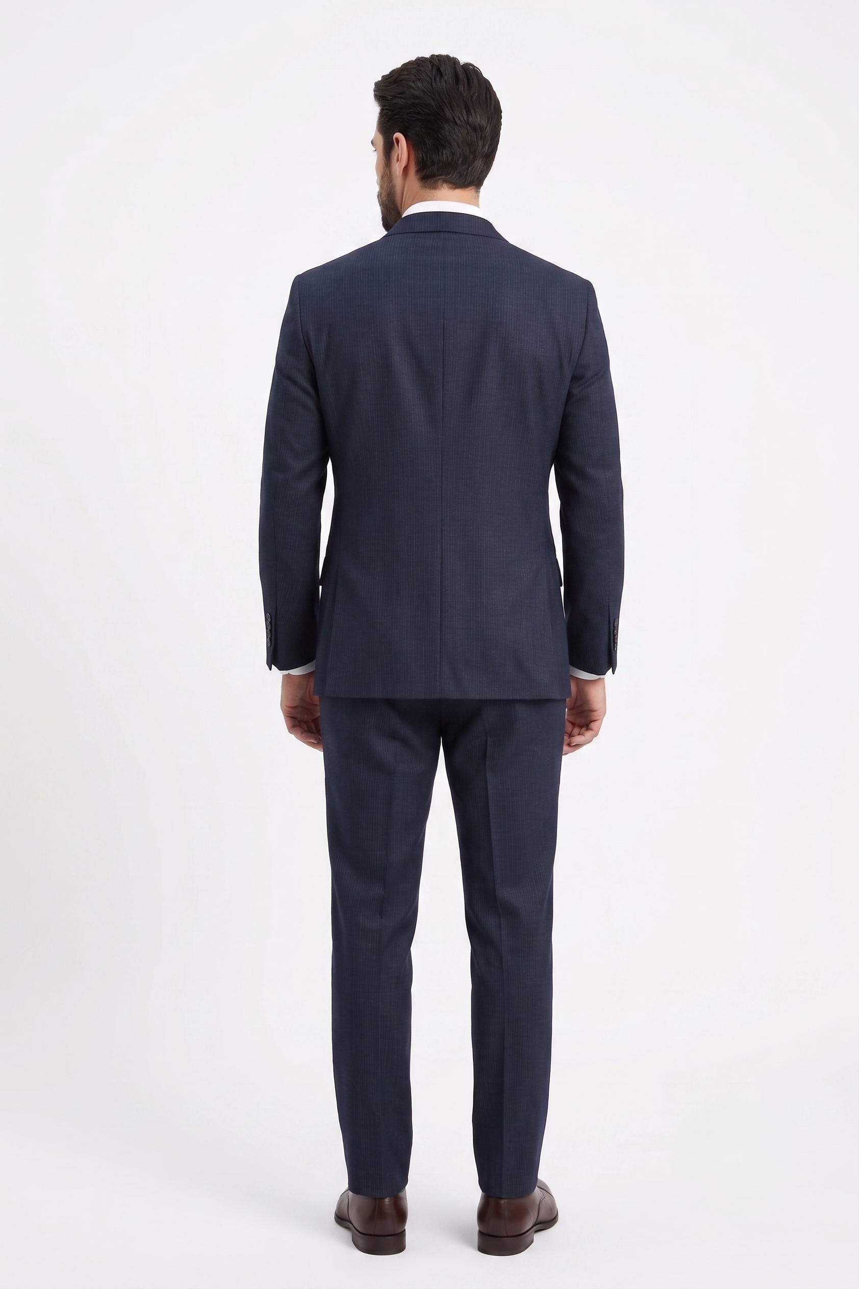 LACİVERT Comfort Fit 6 Drop Kruvaze Ceket