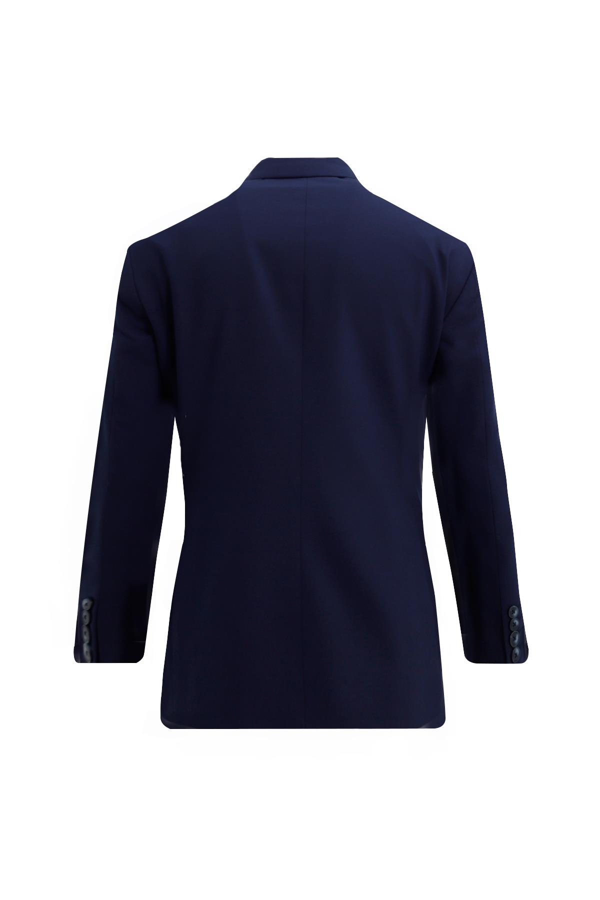 LACİVERT Comfort Fit 6 Drop Kruvaze Ceket