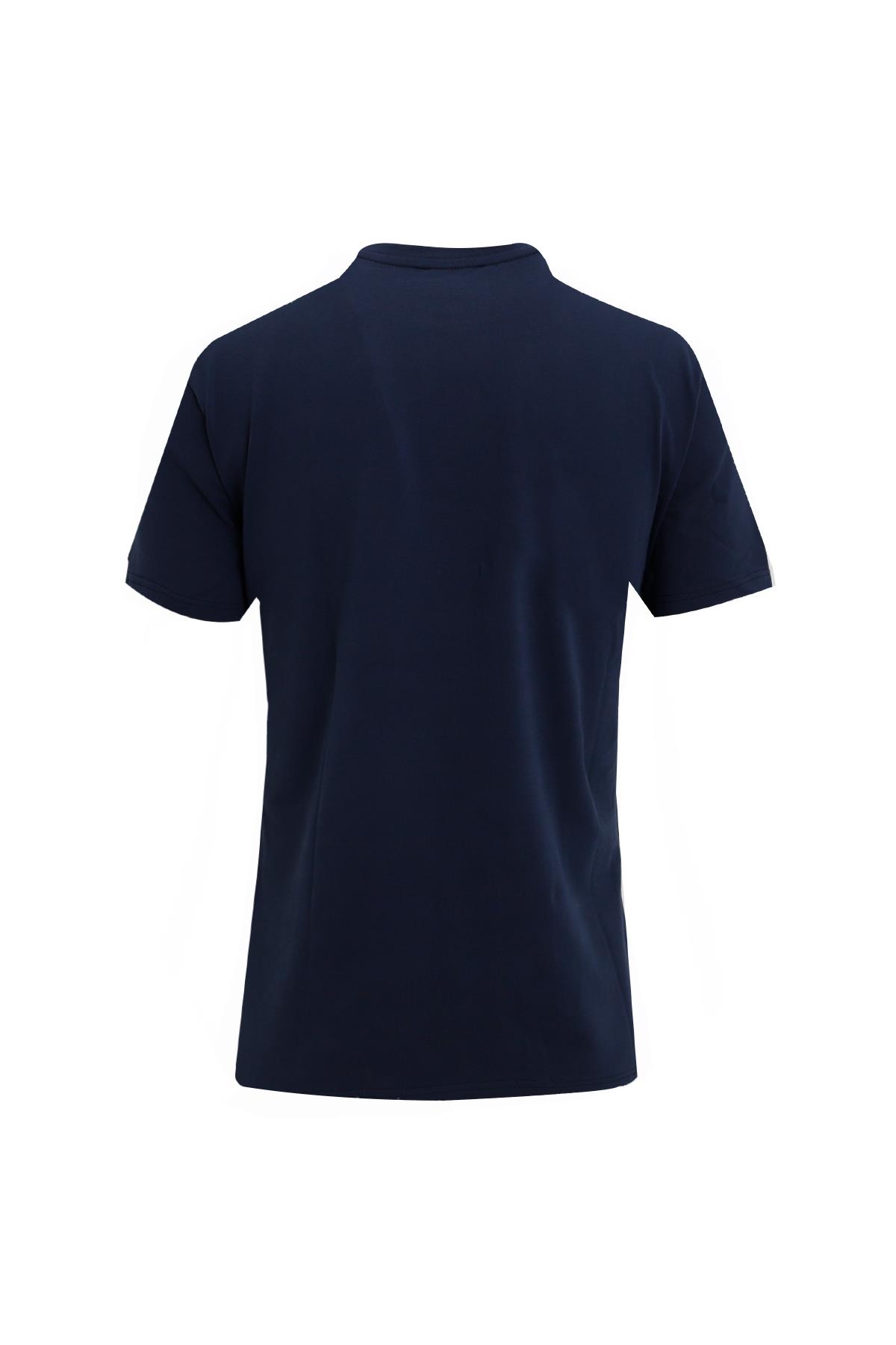 LACİVERT Comfort Fit Bisiklet Yaka Basic T-Shirt
